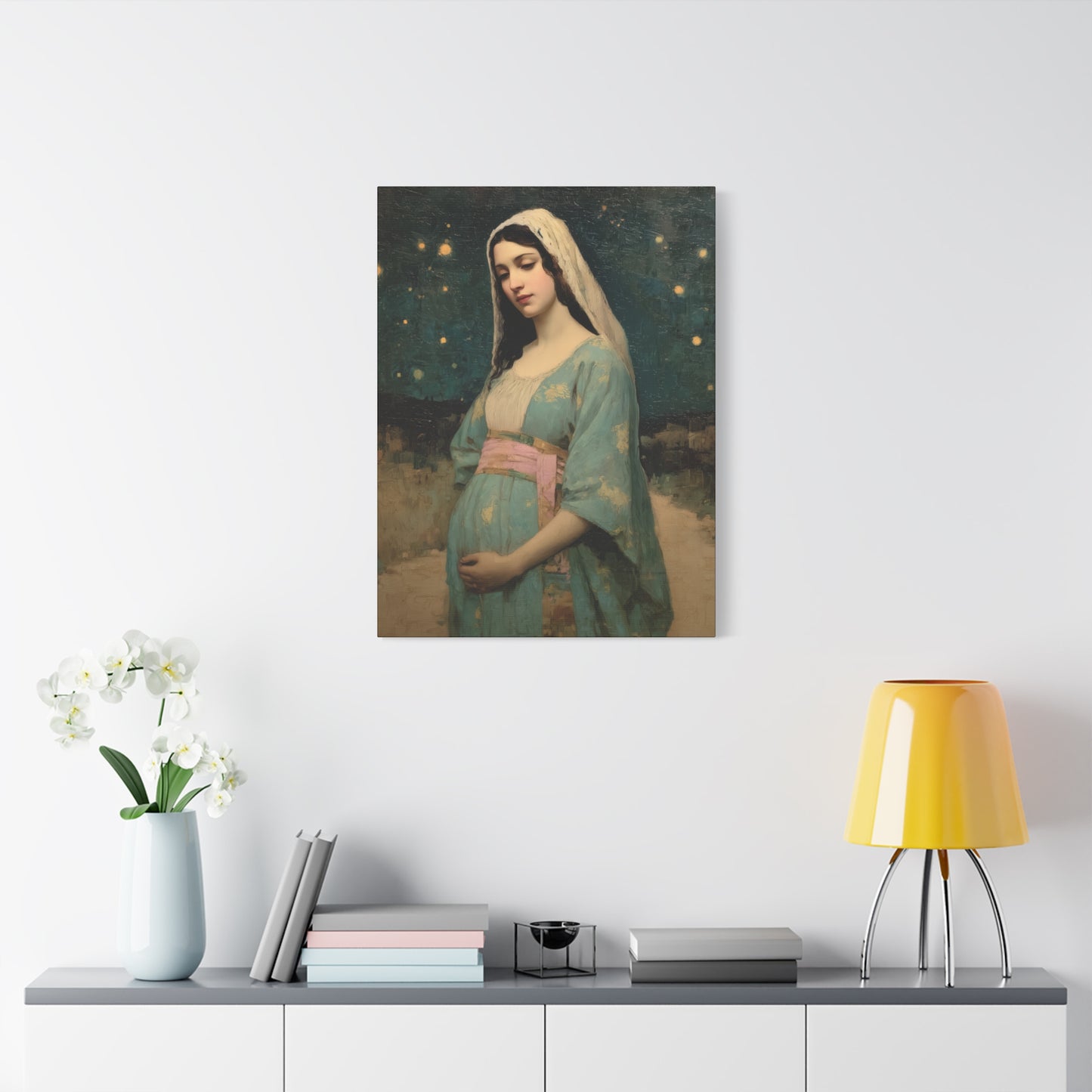 Our Lady of 'O' - Our Lady of Expectation - Mother Mary - Marian Art - Gallery Wrapped Canvas - Print - Catholic Art Print