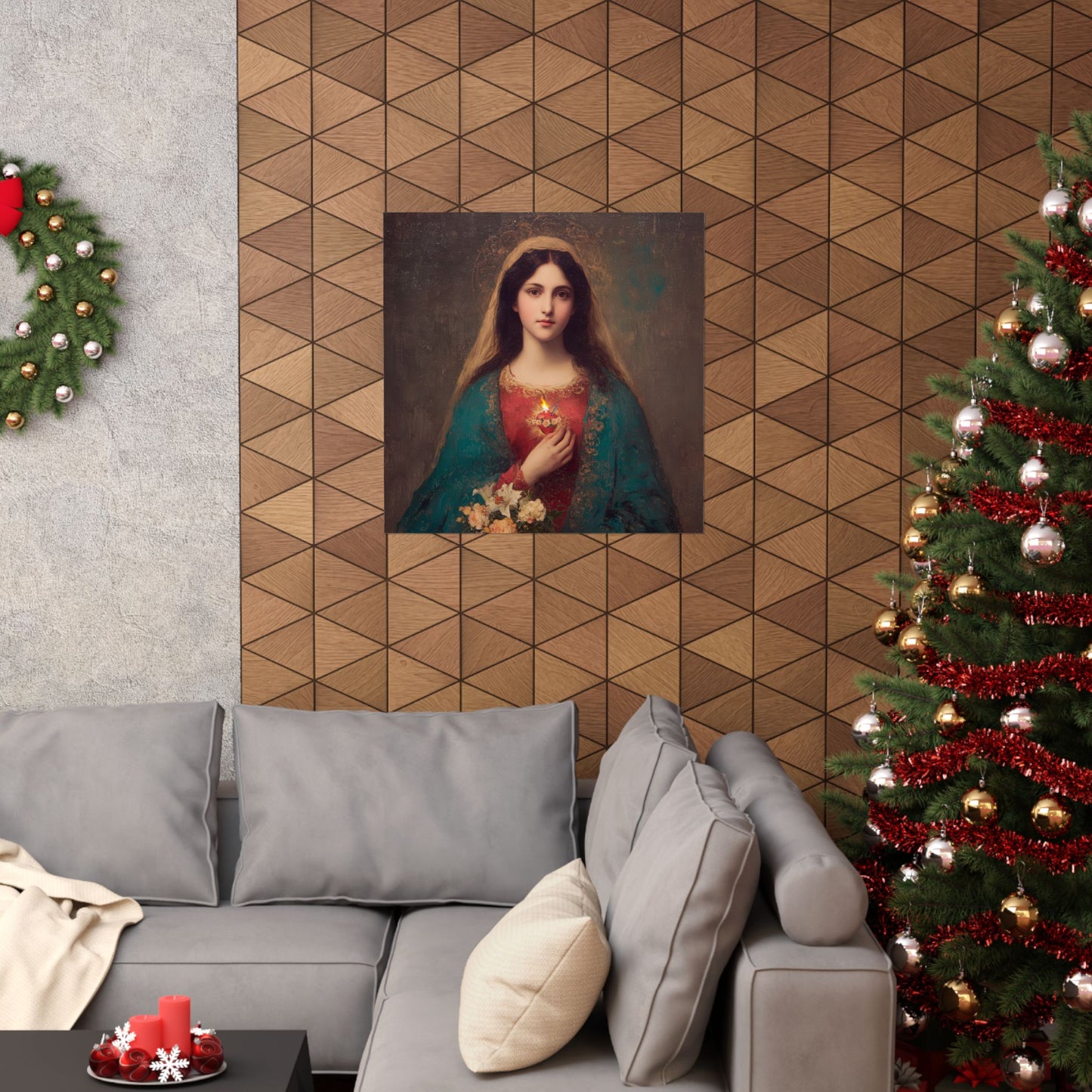 The Immaculate Heart of Mary - Mother Mary - Marian Art - Sanctified Souls Print - Multiple Sizes - Premium Matte Vertical Posters