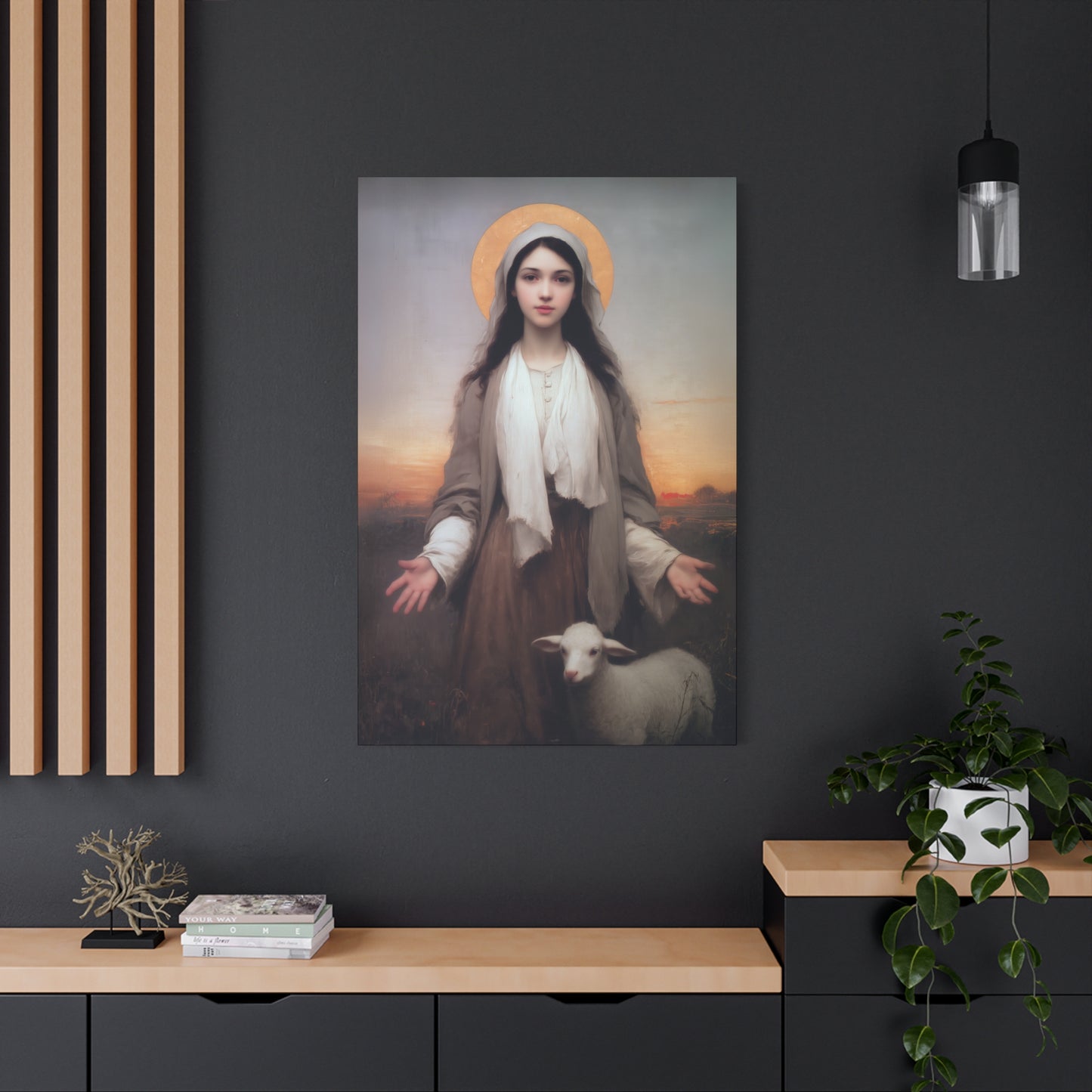 Saint Germaine Cousin - Gallery Wrapped Canvas - Print - Religious Art for your Home - Catholic Art