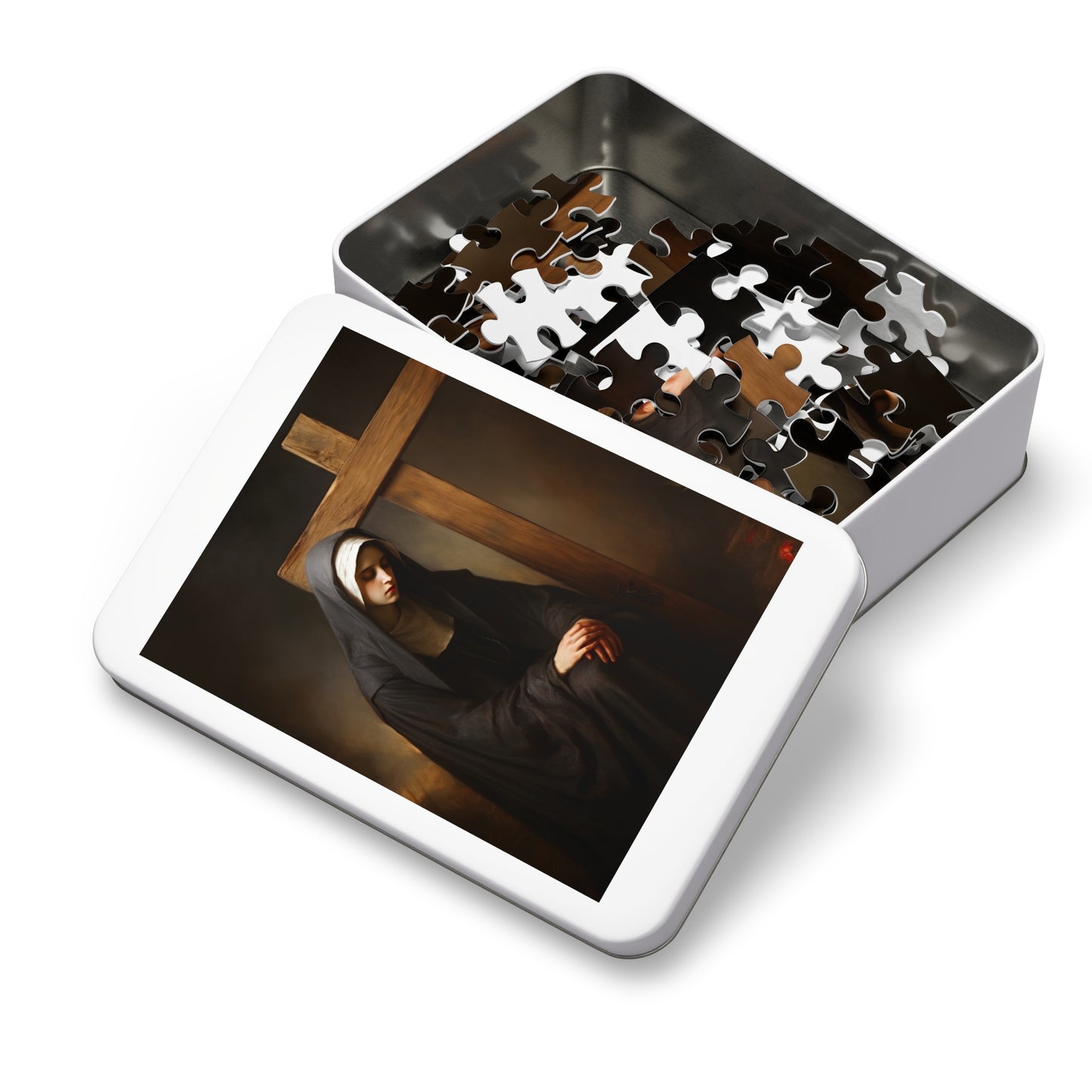Saint Clare of Montefalco - Puzzle and Keepsake Tin - Religious Jigsaw Puzzle (30, 110, 252, 500,1000-Piece) - Religious Puzzle