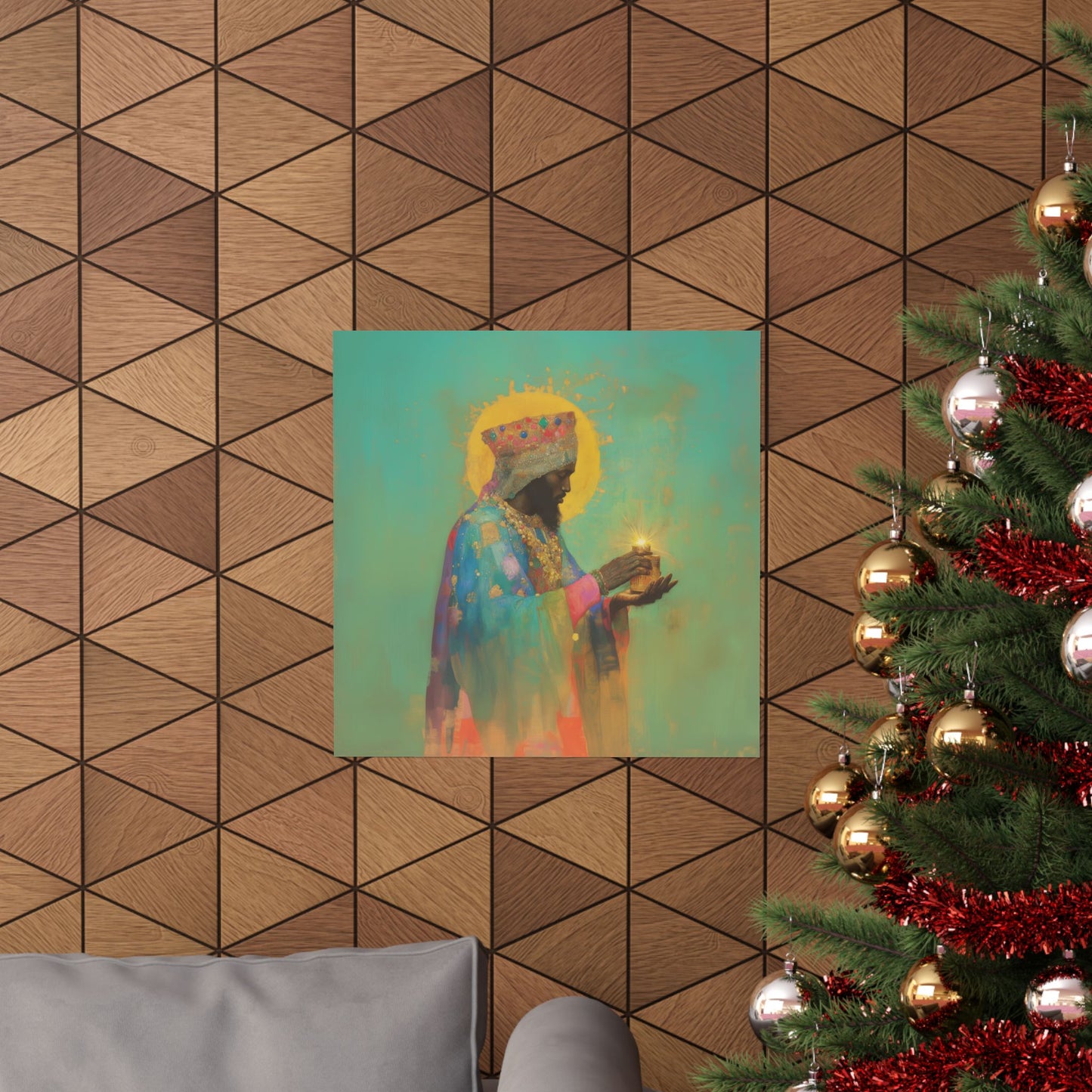 Balthazar and the Gift of Foretold Sorrow - 3 Wise Men - Sanctified Souls Print - Multiple Sizes - Premium Matte Vertical Posters