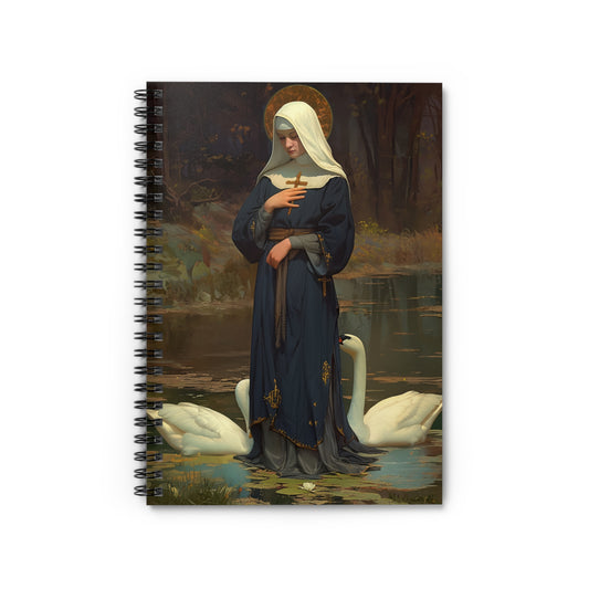 Saint Modwenna - Sanctified Souls Art - Religious - Spiral Notebook - Ruled Line - Catholic Religious art
