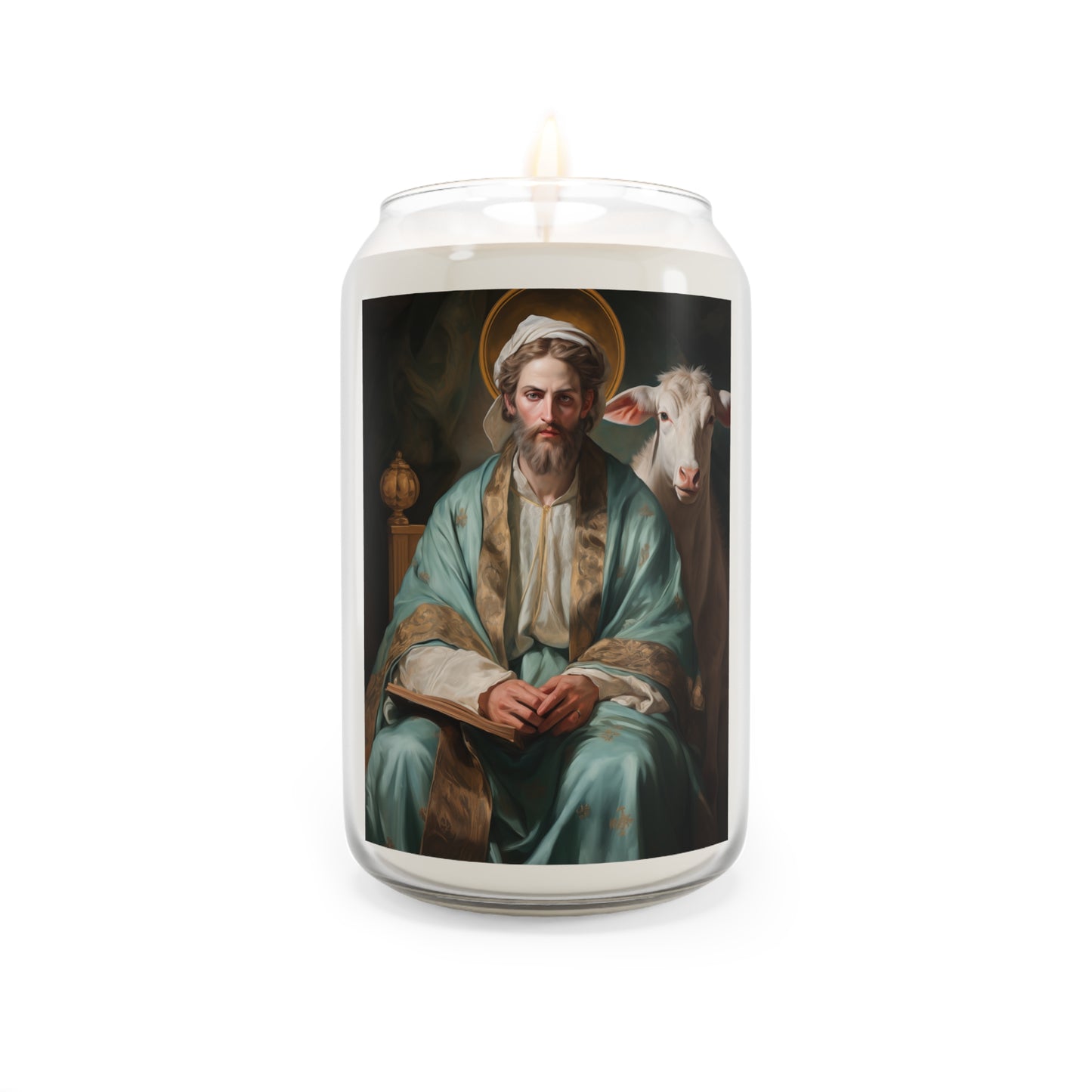 Saint Luke the Evangelist - Scented Prayer Candle, 13.75oz - Tall Size - Religious Prayer Candle - Catholic Art