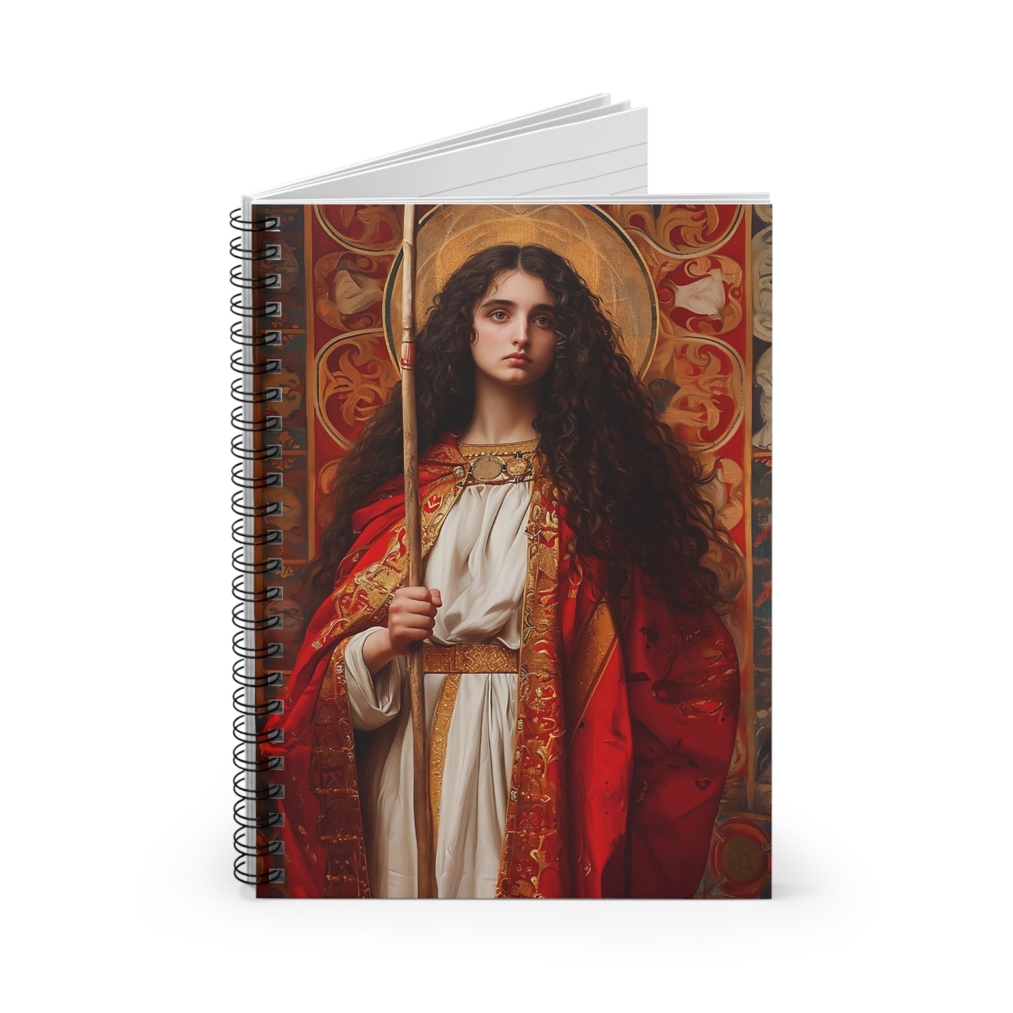 Saint Adela of Normandy Journal - Sanctified Souls Art - Religious Based Notebook - Spiral Notebook - Ruled Line