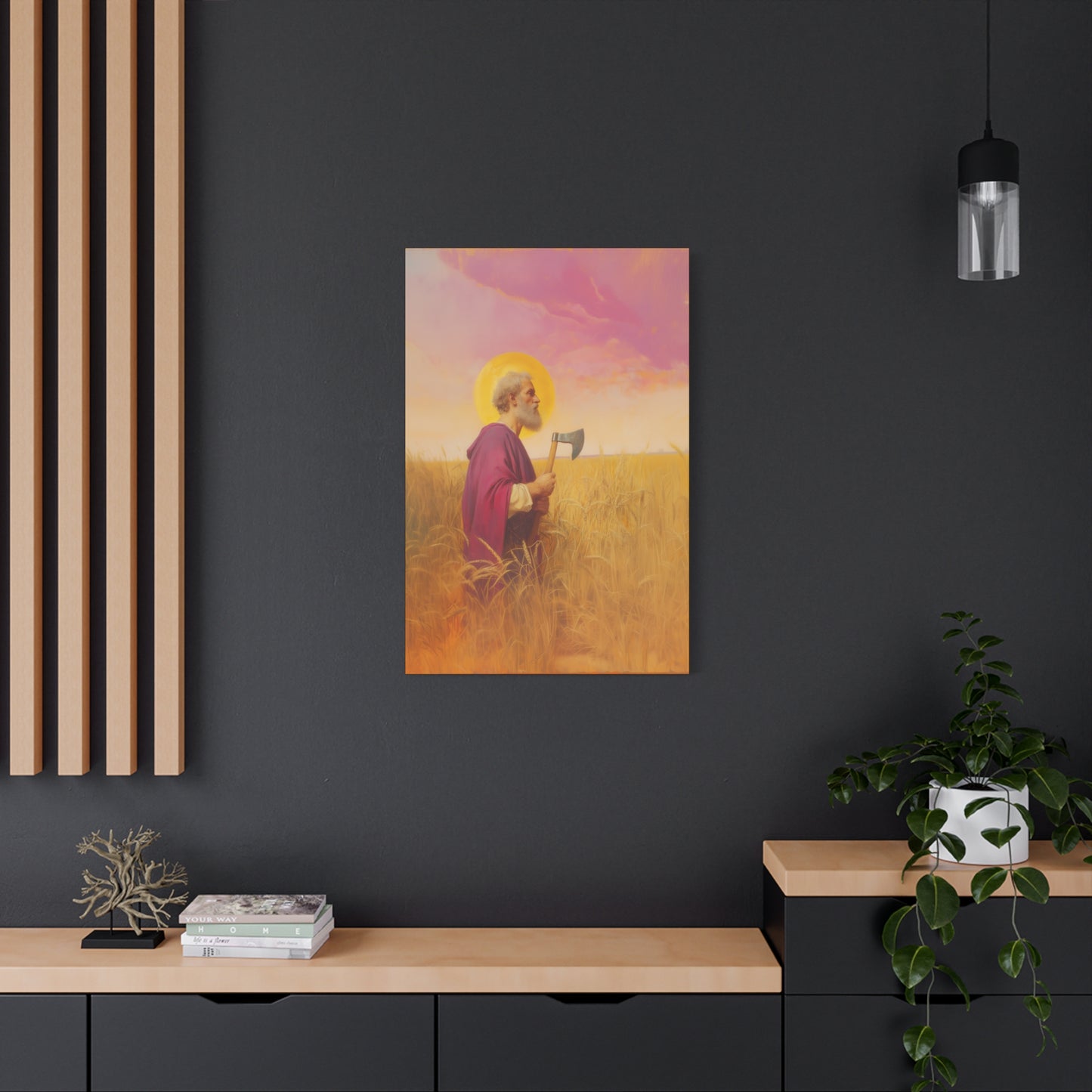 Saint Matthias -  Museum Wrapped Canvas - Sanctified Souls Print - Religious Art for your Home - Catholic Patron Saint Art