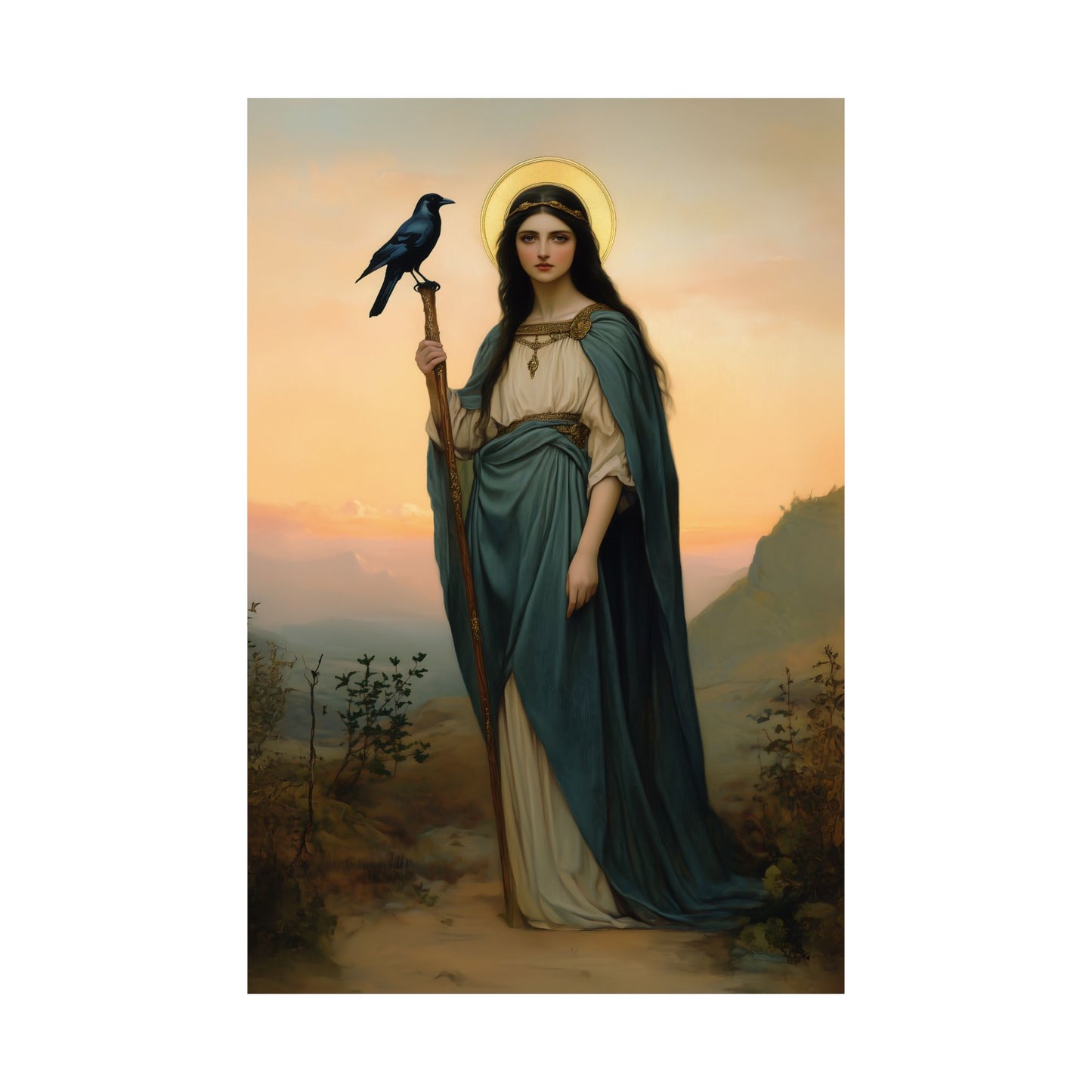 Saint Oda - Sanctified Souls Print - Multiple Sizes - Premium Posters - Catholic Art - Christian Home Decor Artwork