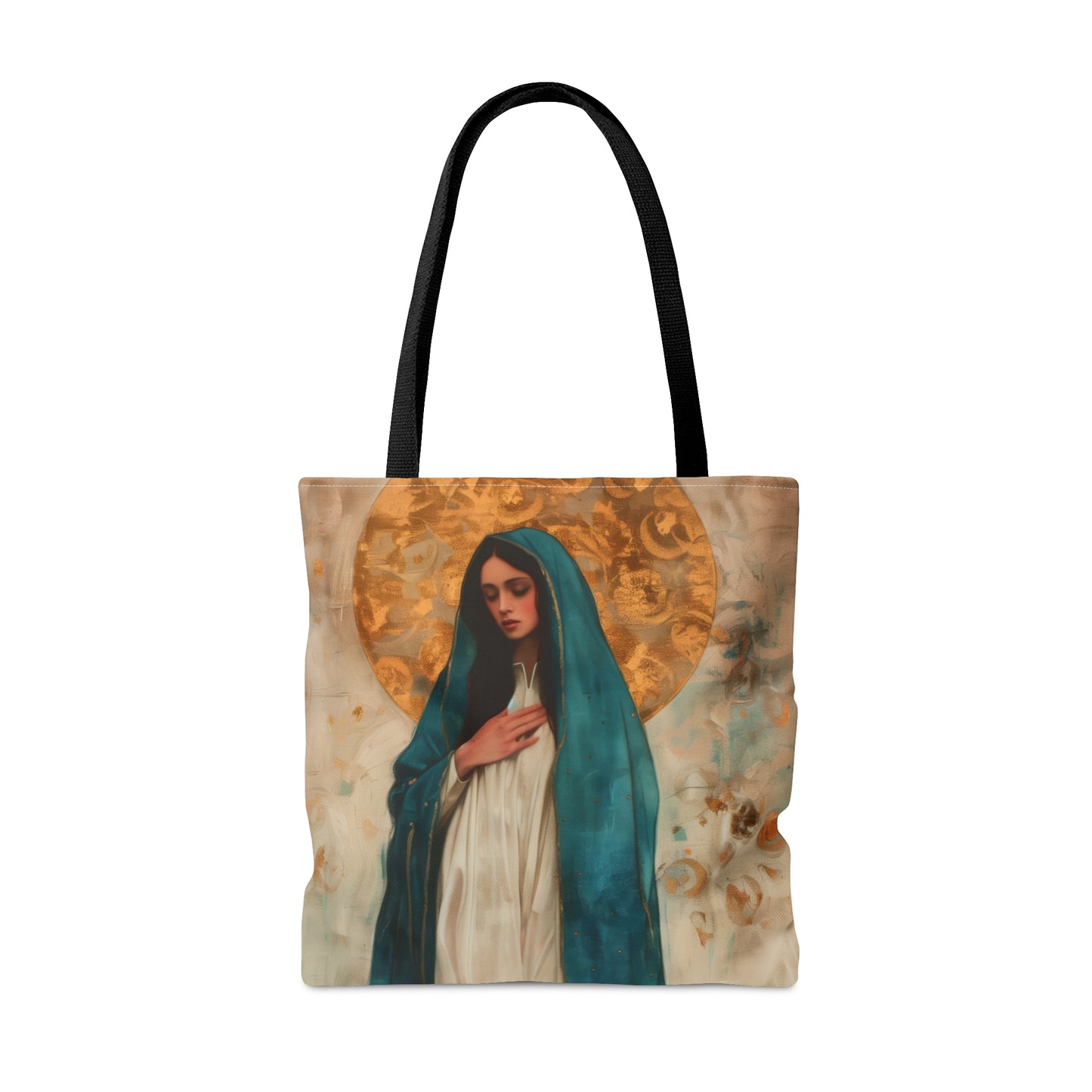 Serene Devotion - Mary's Compassionate Heart Tote Bag - Large Medium Small Faith Art Bag - Catholic Faith Purse - Religious Carry All
