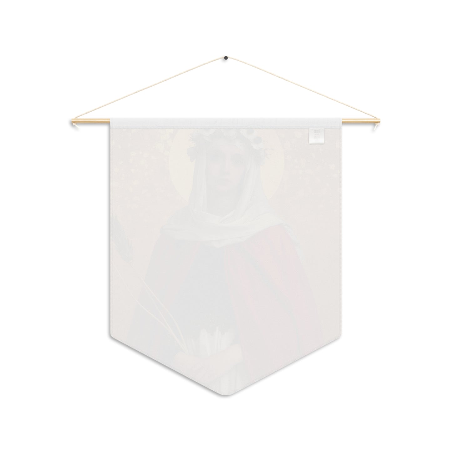 Saint Solange of Bourges Wall Banner / Wall Hanging - Prayer room art - Catholic - Large Saint Art - 18" x 21"