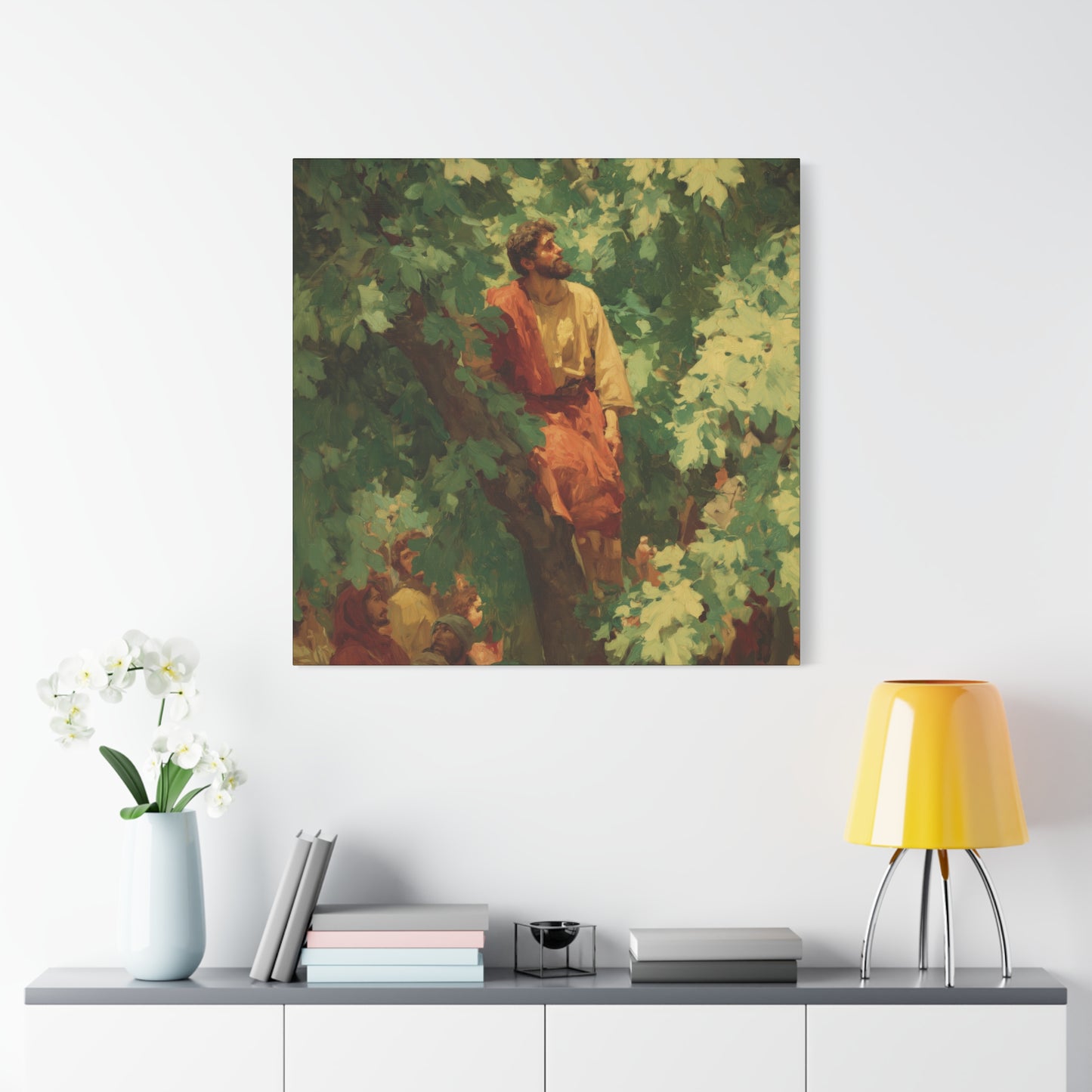 Zacchaeus - Gallery Wrapped Canvas - Print - Religious Art for your Home - Catholic Art Print