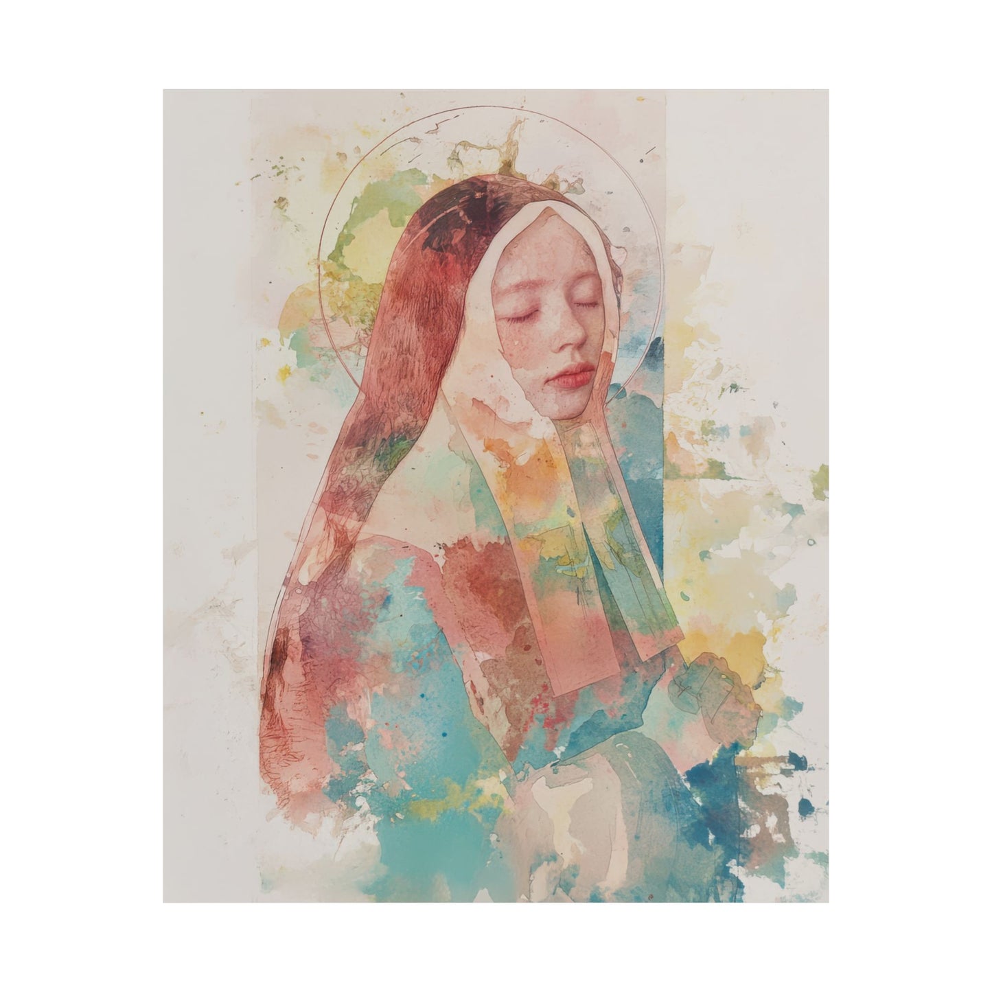 Saint Bernadette  - Sanctified Souls Print - Multiple Sizes - Premium Matte Vertical Posters - Catholic