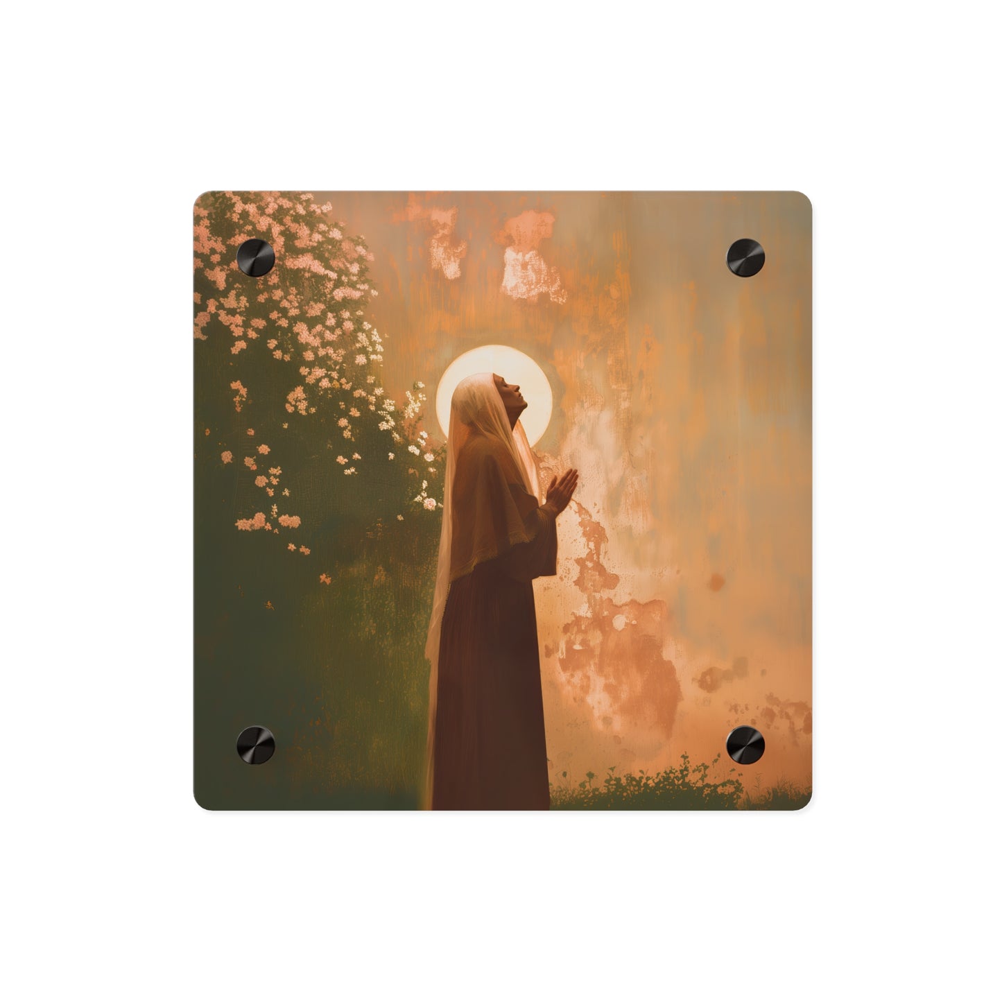 Saint Monica Wall Art Panel - Ready to Hang Acrylic Print - Catholic Saint Art - Patron Saint Print - No Frame needed