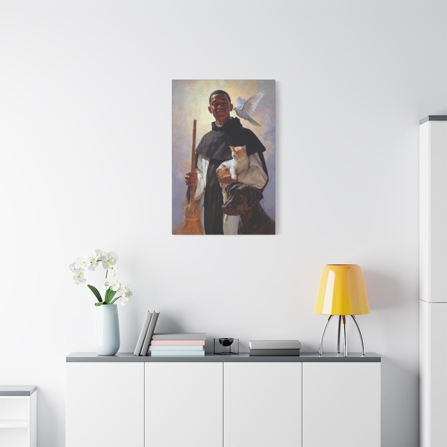 Saint Martin de Porres - Gallery Wrapped Canvas - Print - Religious Art for your Home - Catholic Art