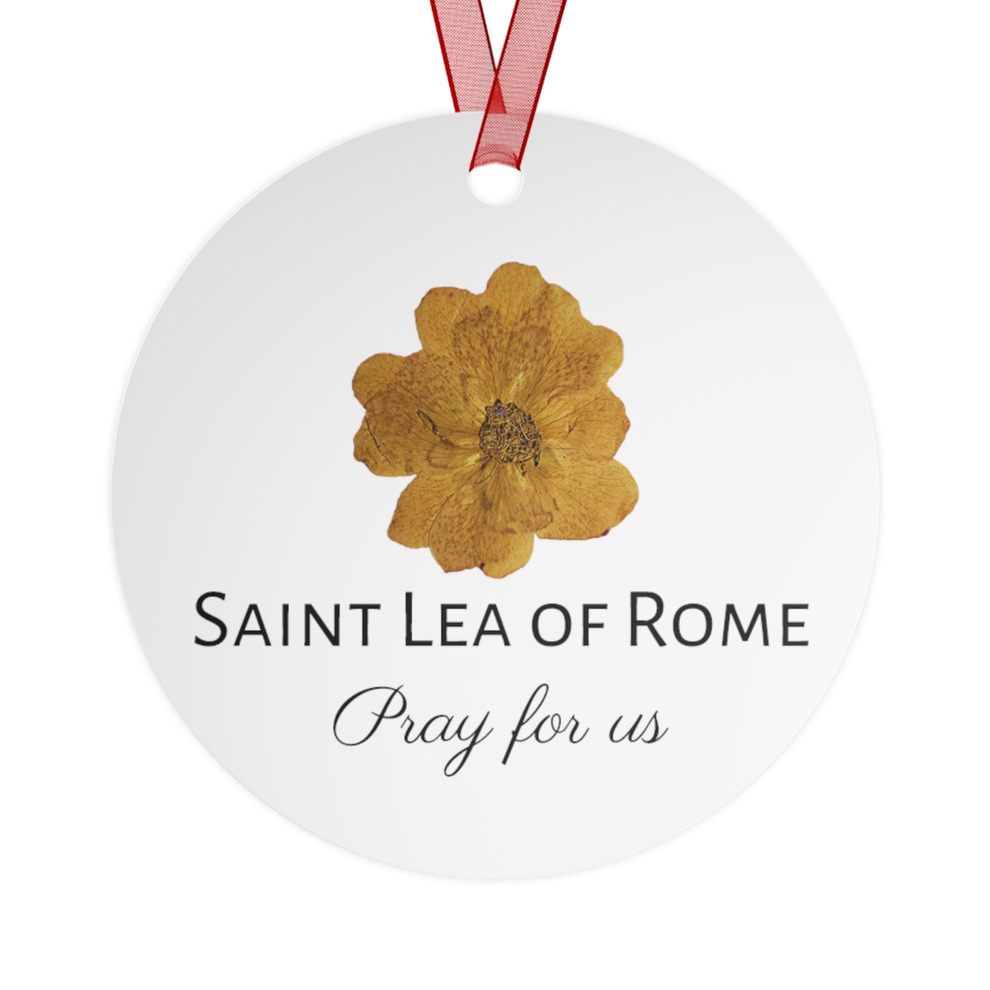 Saint Lea of Rome Metal Ornament - Religious Holiday Christmas Ornament and Keepsake - Catholic Prayer Ornament