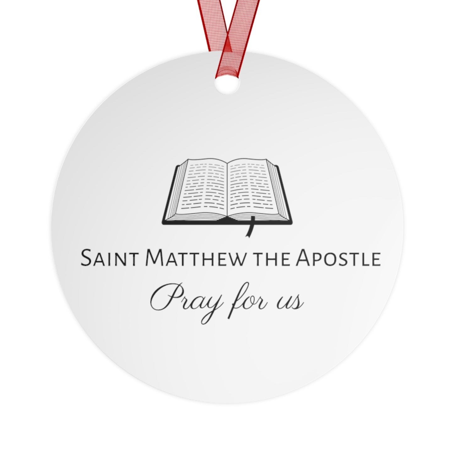 Saint Matthew the Apostle Metal Ornament - Religious Holiday Christmas Ornament and Keepsake - Double sided Keepsake Religious Ornament
