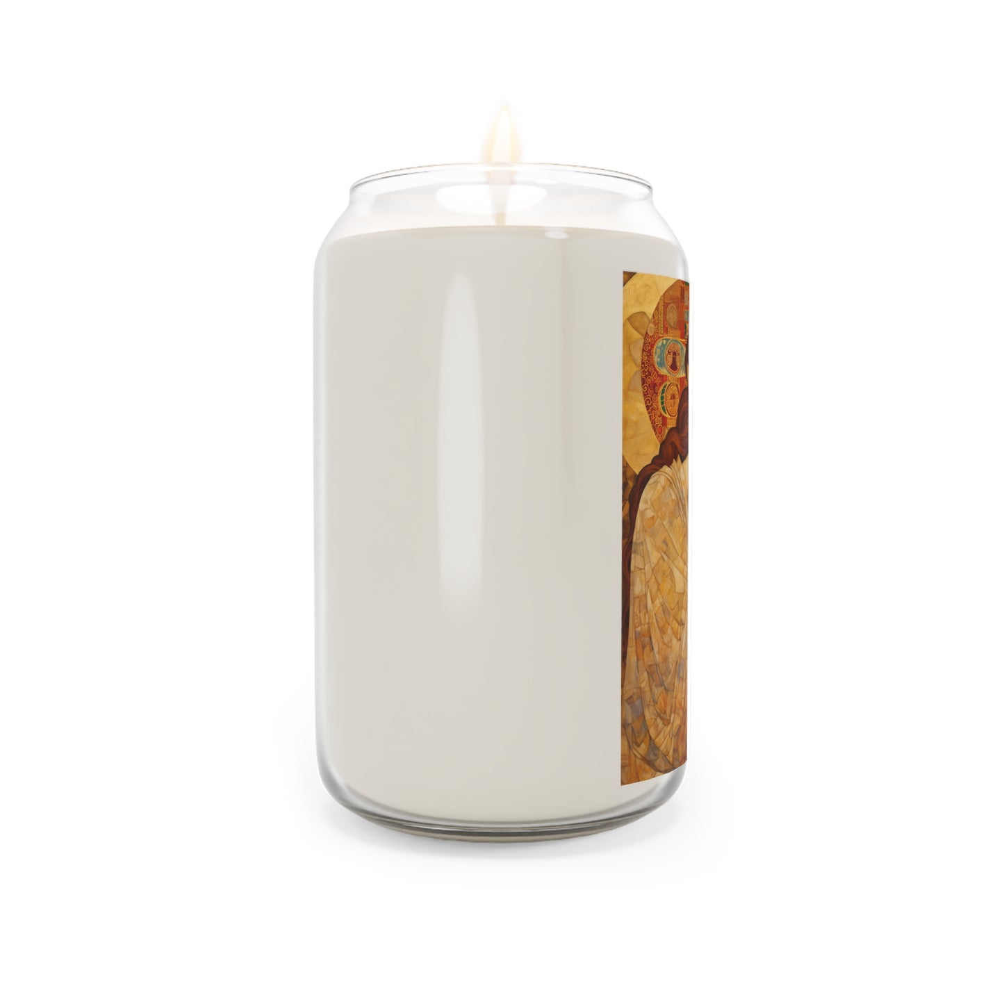 Healing Love Scented Prayer Candle, 13.75oz - Tall Size Natural Soy - Styled as Klimt's The Kiss - Embrace of Christ and Mary Magdalene