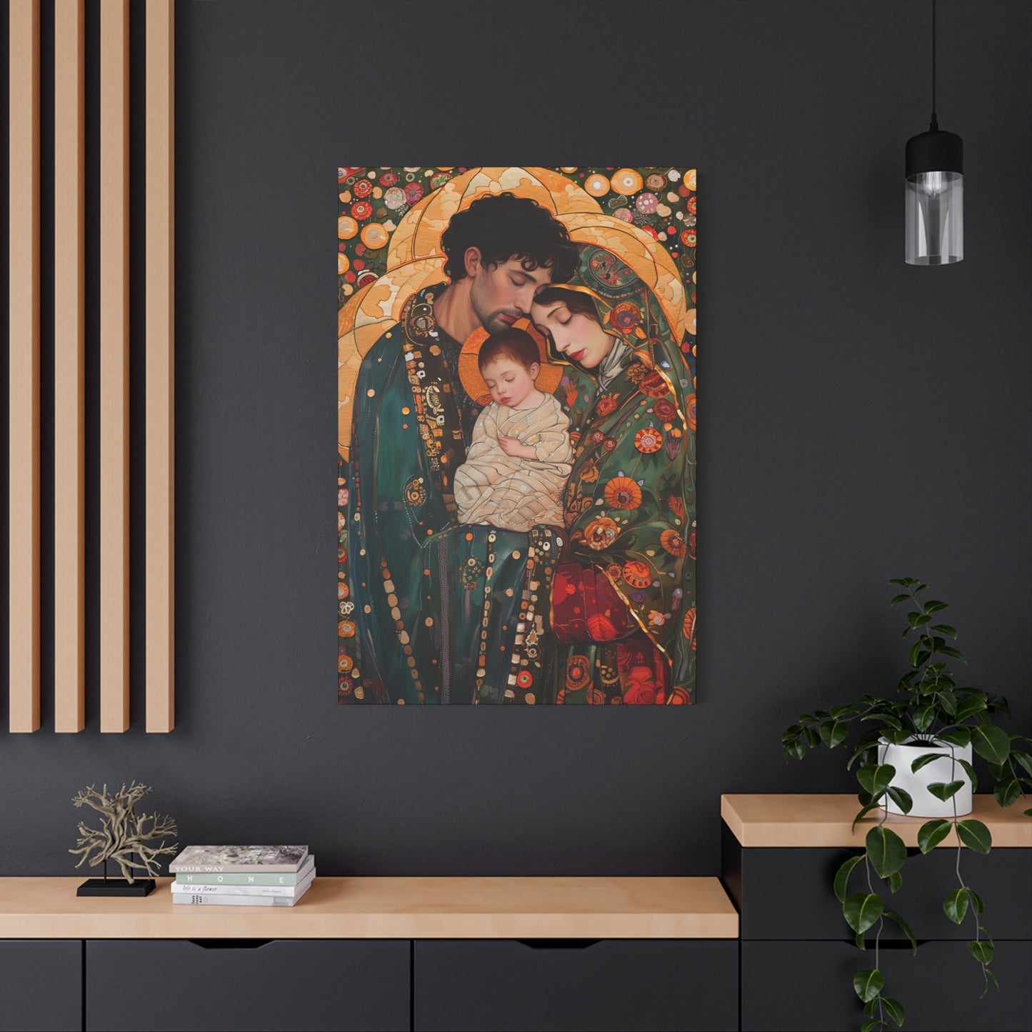Guiding Light - The Holy Family - Museum Wrapped Canvas - Sanctified Souls Print - Religious Art - Jesus, Mary and Joseph Art