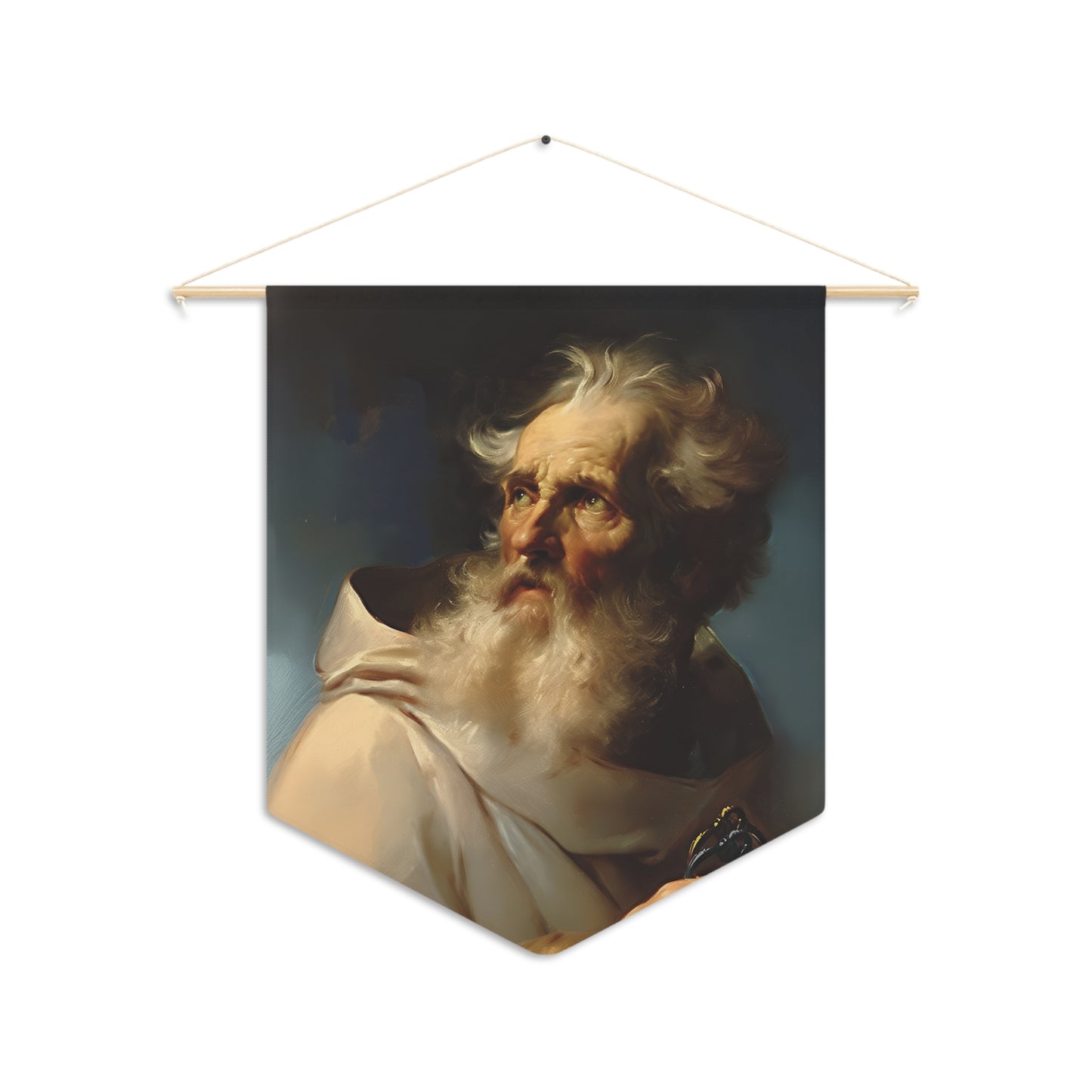 Saint Peter the Apostle - Apostle Pennant / Banner / Wall Hanging - Prayer room art - 18" x 21" - Catholic prayer Religious - Large Print