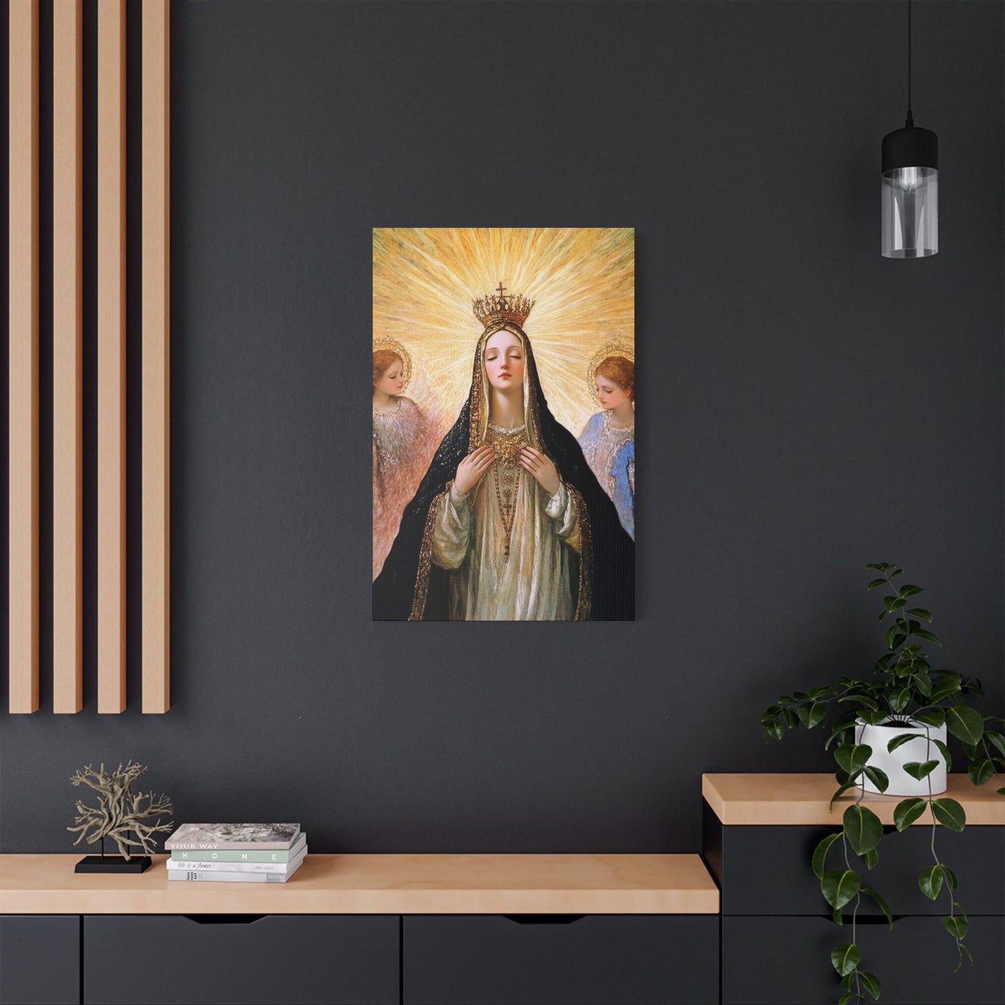 Divine Majesty: The Crowning of the Queen of Heaven - Gallery Wrapped Canvas - Print - Religious Art for your Home - Christian print