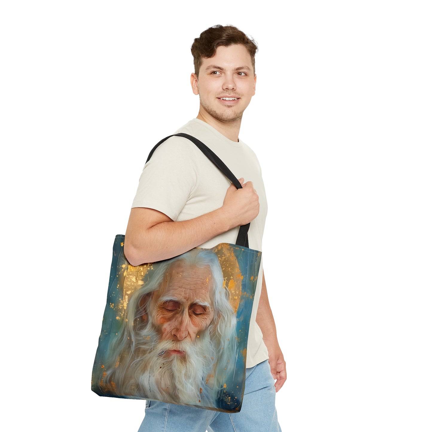 Saint Paul the Simple Tote Bag - Large Medium Small Faith Art Bag - Catholic Faith Art purse - Double Sided