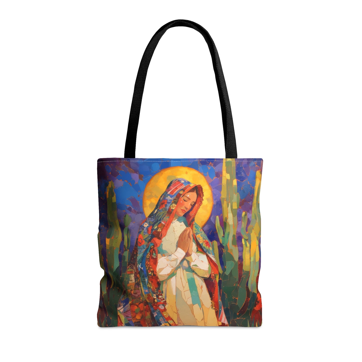 Radiant Light of Our Lady of Guadalupe Tote Bag - Large Medium Small Faith Art Bag - Catholic Faith Purse - Religious Carry All