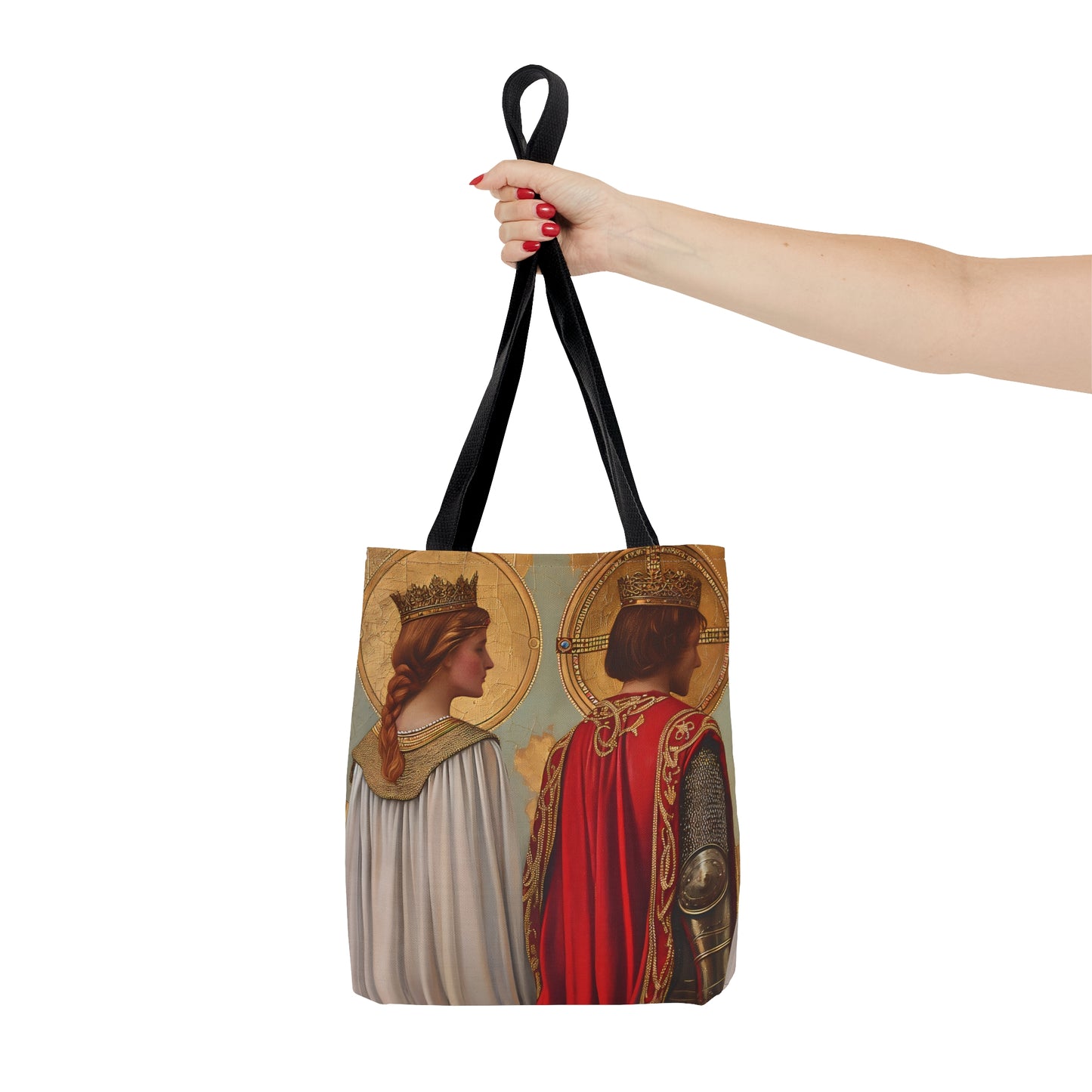 Saint Gwladys and Saint Gwynlly Tote Bag - Large Medium Small Faith Art Bag - Catholic Faith Purse - Religious Carry All Reusable Tote Bag