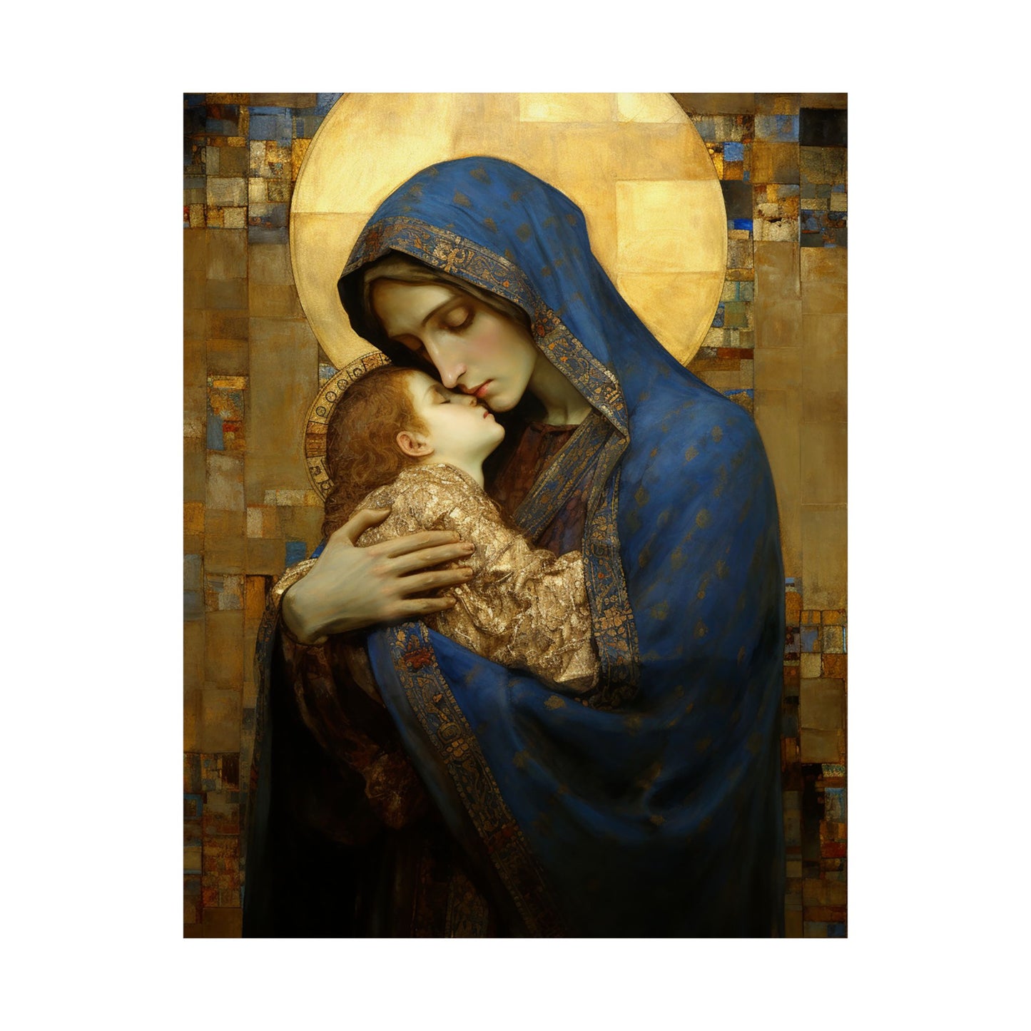 Madonna and Child - Print - Sanctified Souls Print - Multiple Sizes - Premium Matte Vertical Posters - Mary and the Christ Child