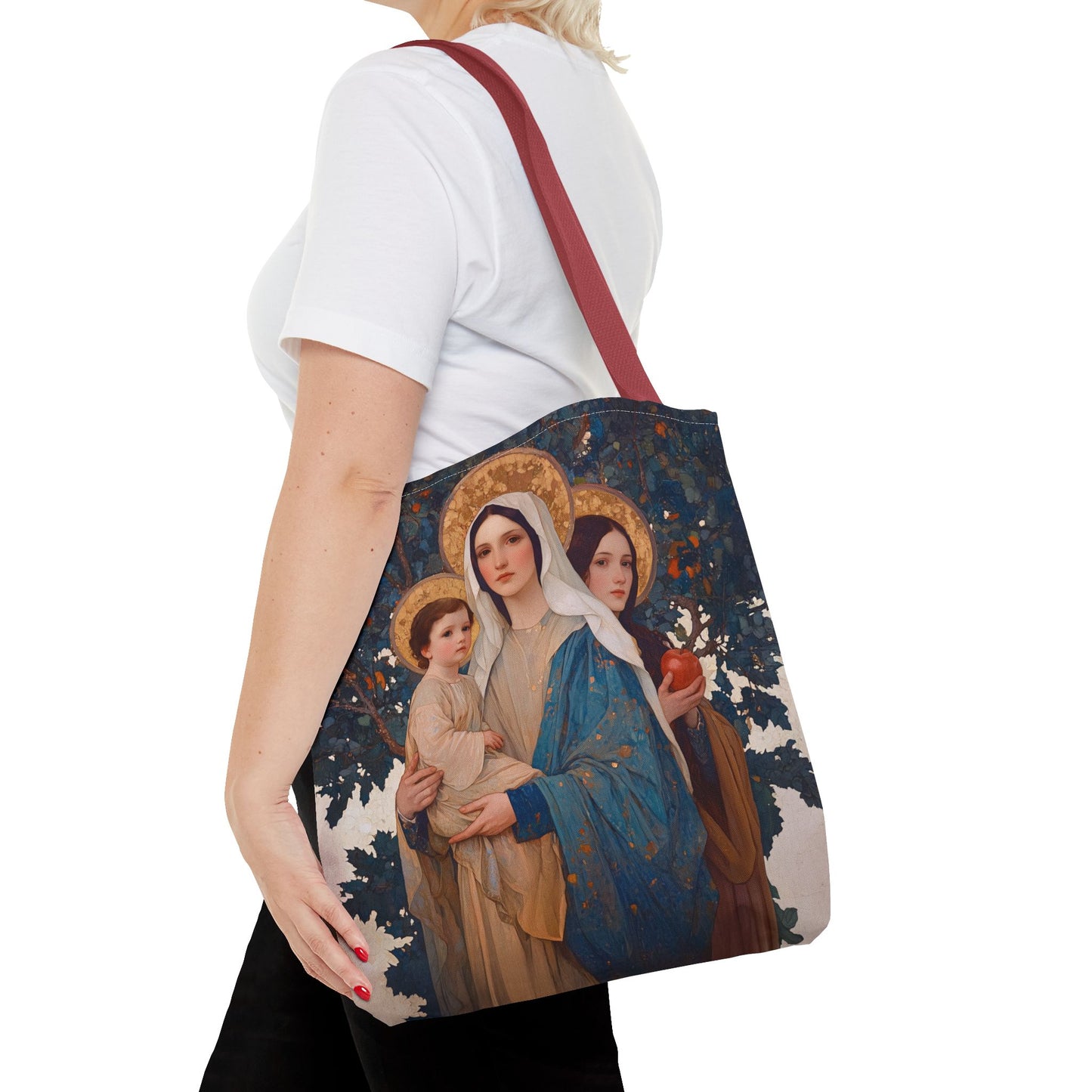 New Eve / Mary, The New Eve - Mother Mary Title - Marian Art - Tote Bag - Large Medium Small Faith Art Bag - Tote Purse