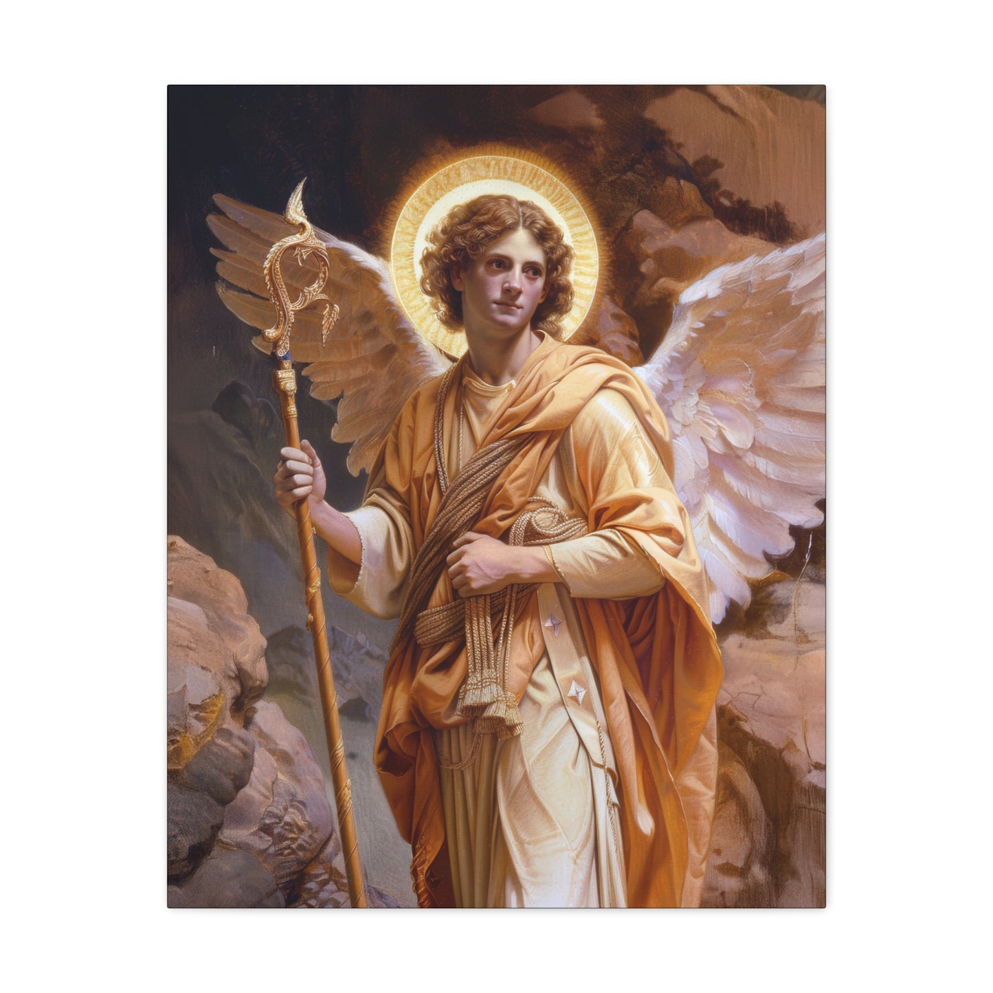 Saint Raphael the Archangel - Gallery Wrapped Canvas - Print - Religious Art for your Home - Catholic