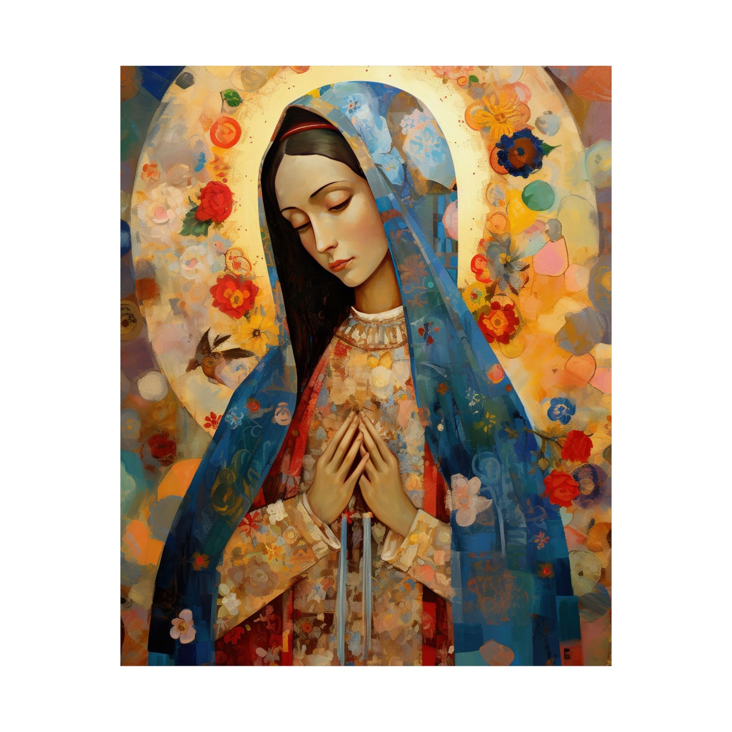 Mary's Silent Blessing - Sanctified Souls Print - Multiple Sizes - Premium Matte Vertical Posters