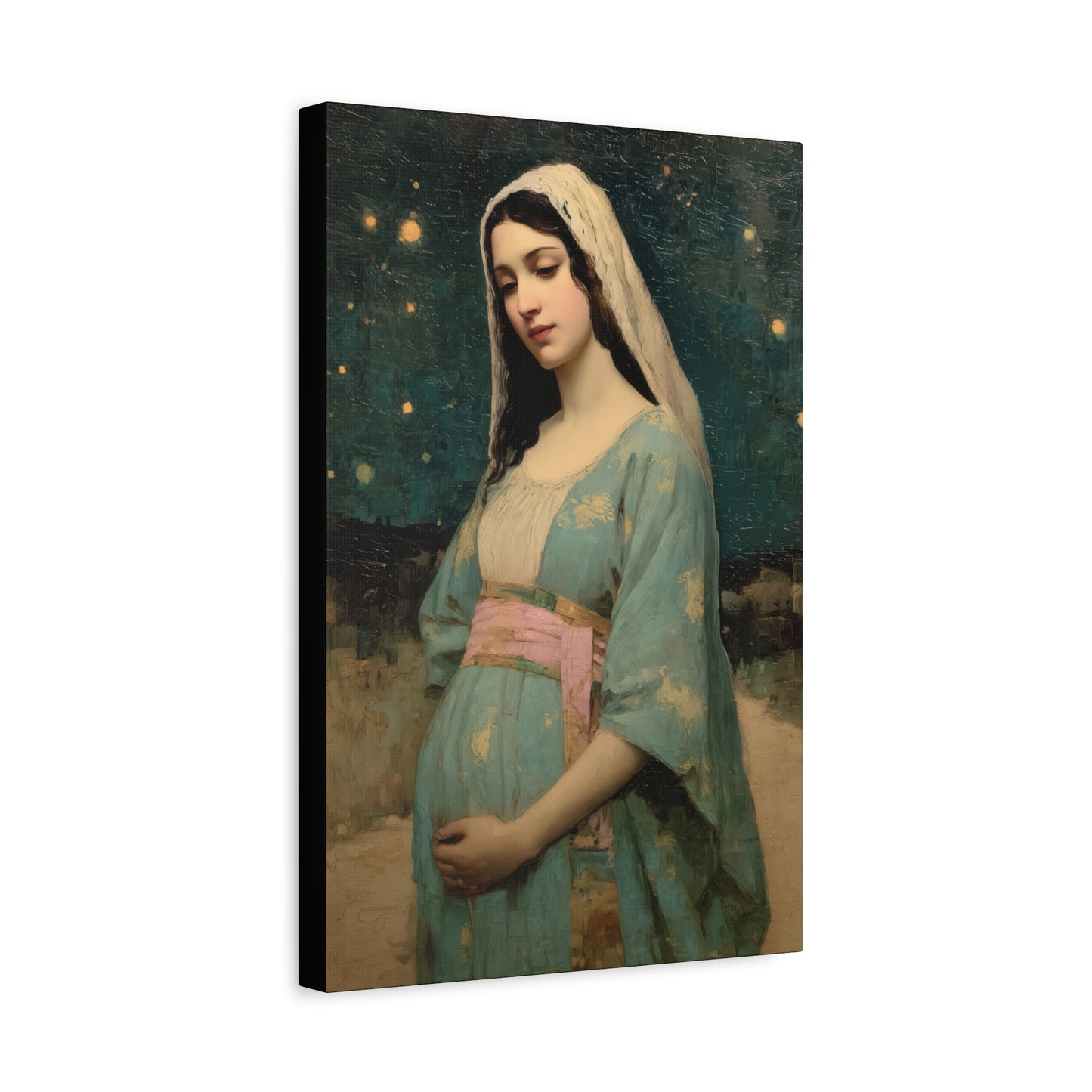 Our Lady of 'O' - Our Lady of Expectation - Mother Mary - Marian Art - Gallery Wrapped Canvas - Print - Catholic Art Print