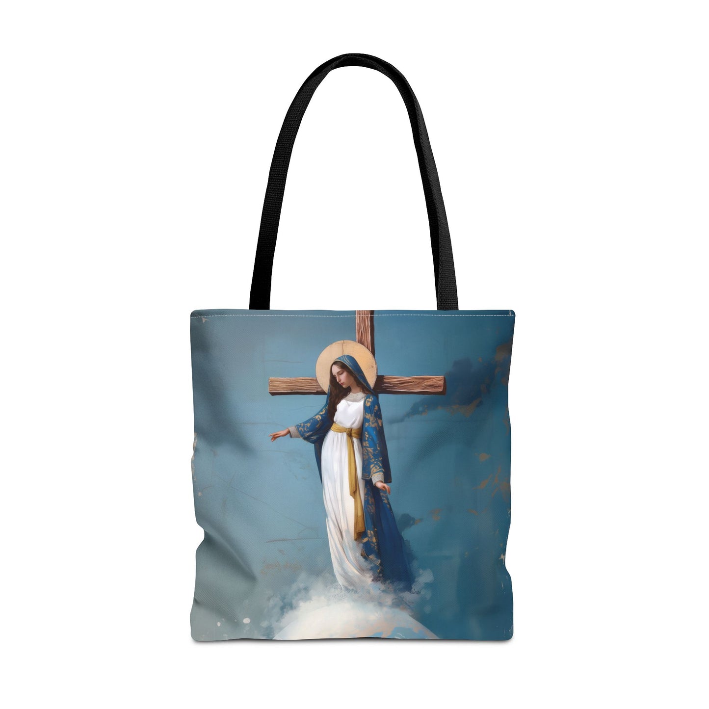 The Lady Of All Nations - Marian Devotion - Mother Mary - Tote Bag - Large Medium Small Faith Art Bag - Re-usable Tote Purse - Double Sided