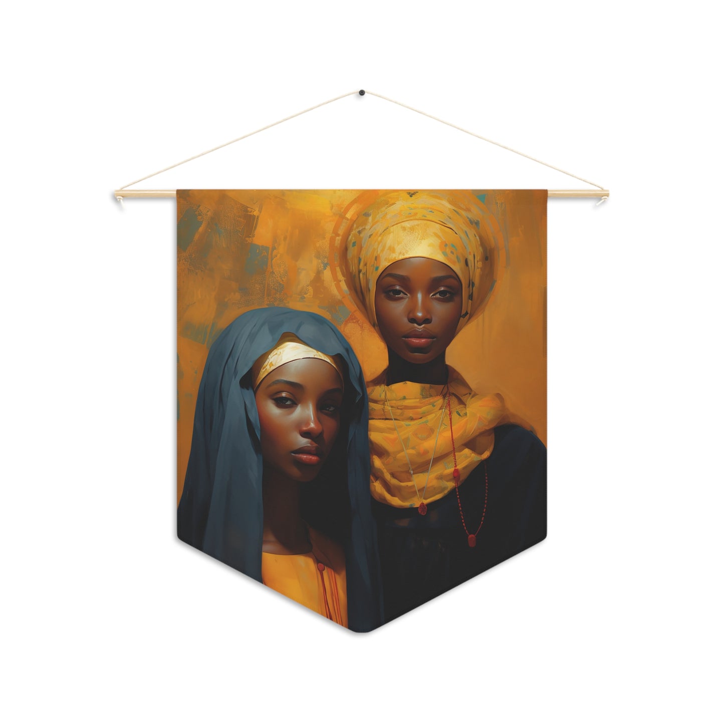 Saint Perpetua and Saint Felicity Wall Banner / Wall Hanging - Prayer room art - Catholic Home Art - Large Saint Art - 18" x 21"