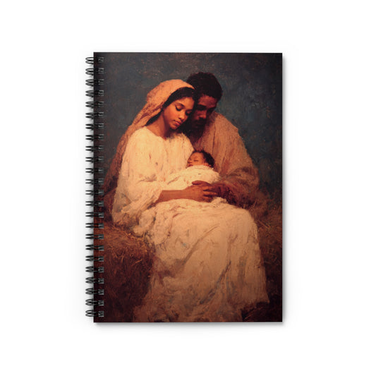 Love Made Visible in the Holy Family - Sanctified Souls Art - Religious Based Notebook - Spiral Notebook