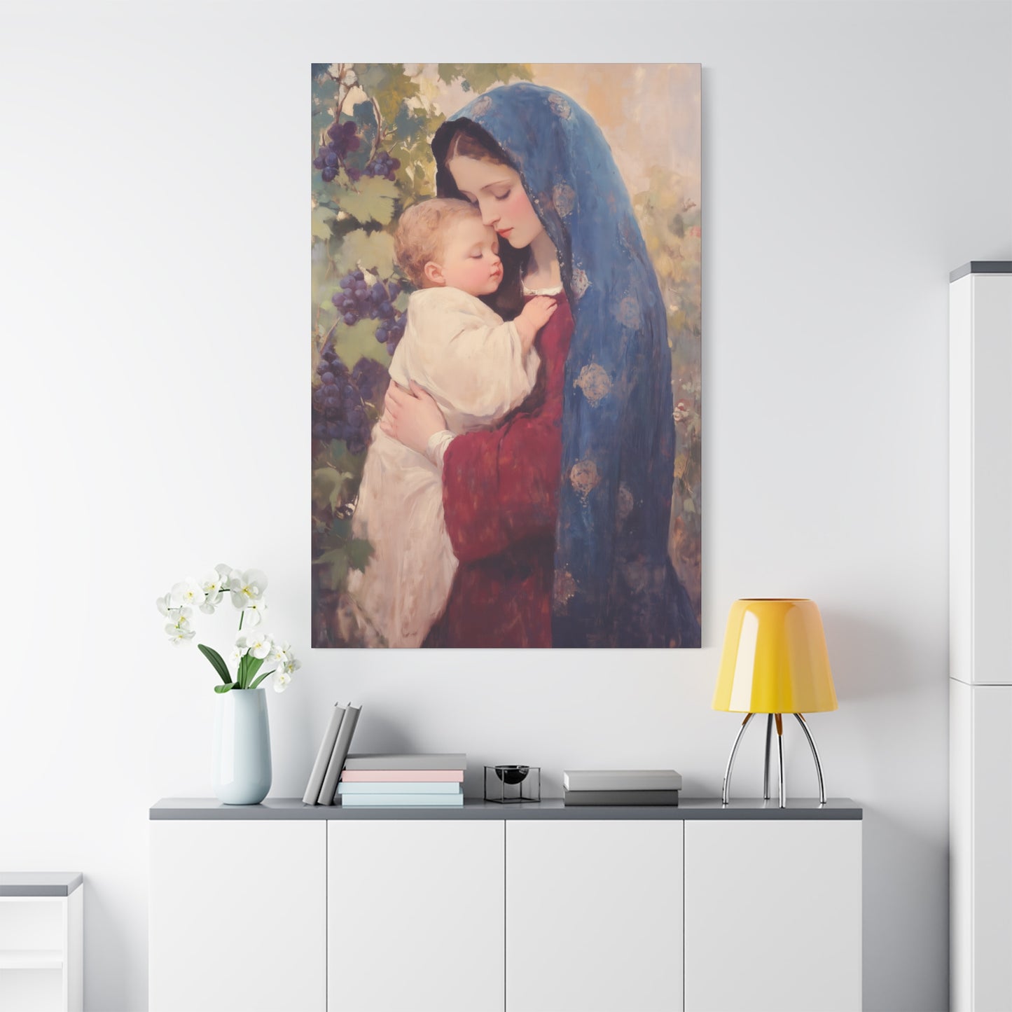 Our Lady of the Grapes / Out Lady of the Harvest - Gallery Wrapped Canvas - Print - Religious Art for your Home - Catholic Art