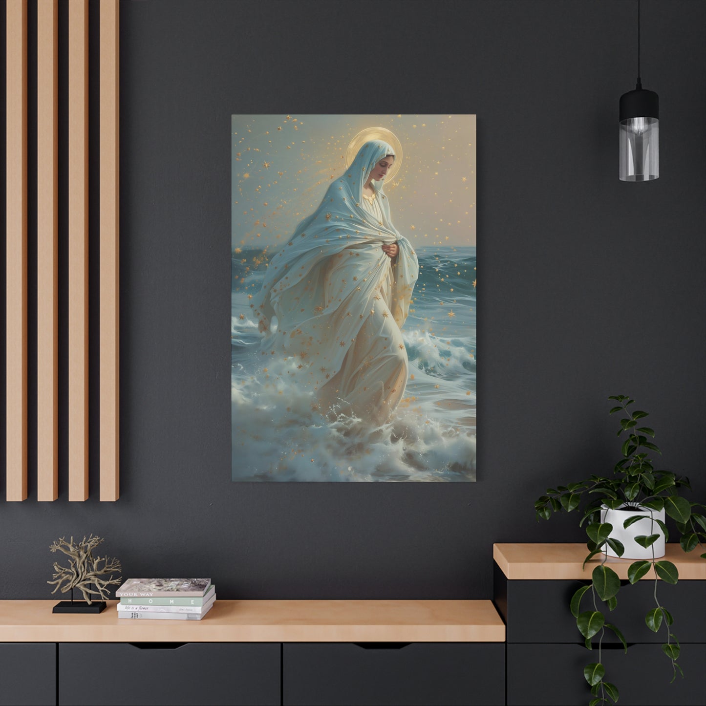 Guiding Light - Our Lady, Star of the Sea - Museum Wrapped Canvas - Sanctified Souls - Religious Art for your Home