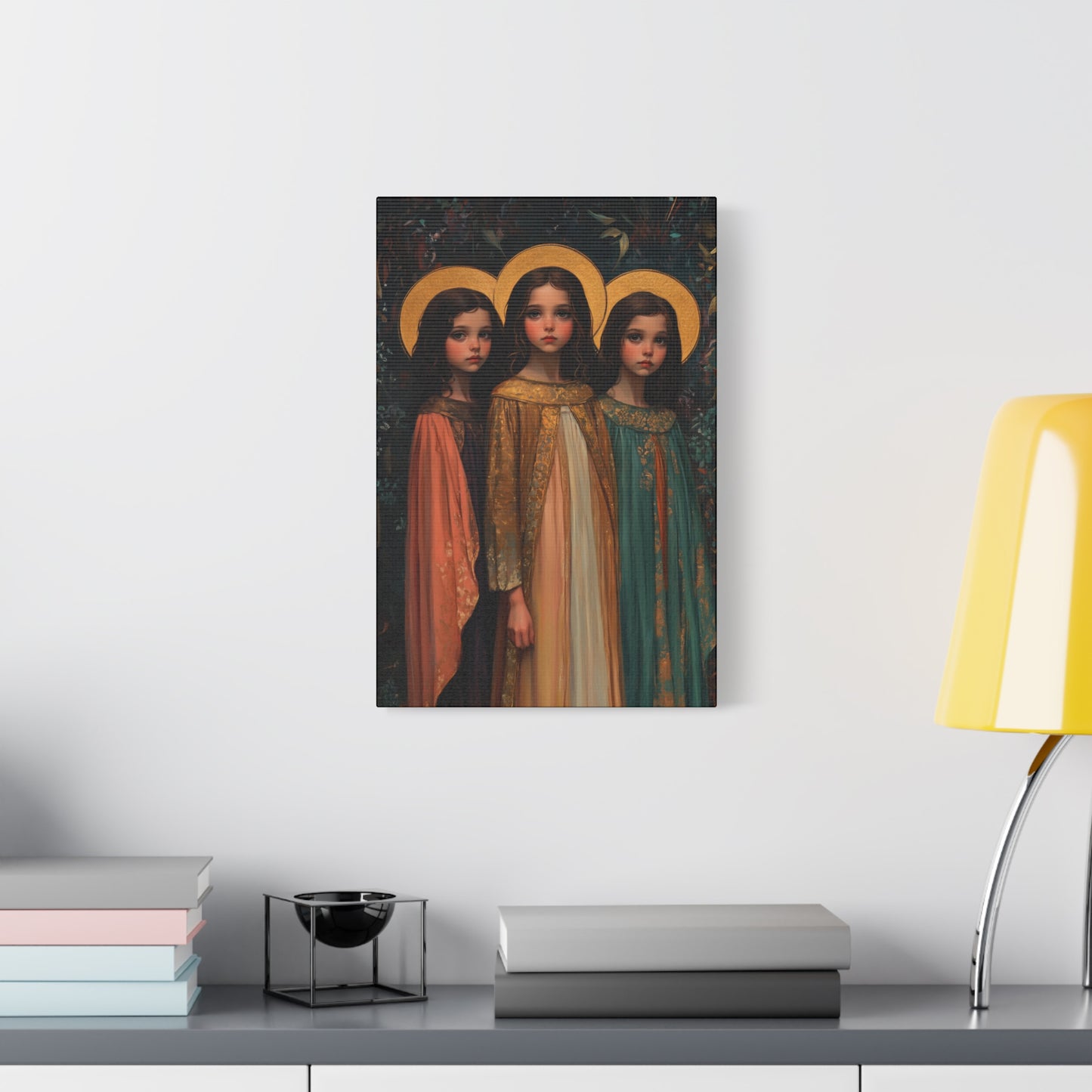 Saints Faith, Hope and Charity - Museum Wrapped Canvas - Print - Religious Art for your Home - Christian print - Prayer Room Catholic Saint