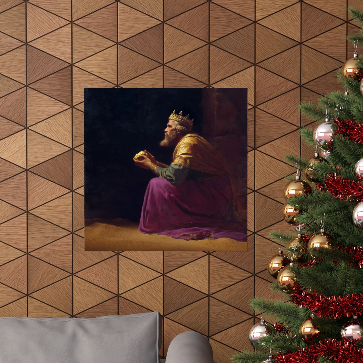 Melchior and the Gift Fit for a King - 3 Wise Men - Sanctified Souls Print - Multiple Sizes - Premium Matte Vertical Posters
