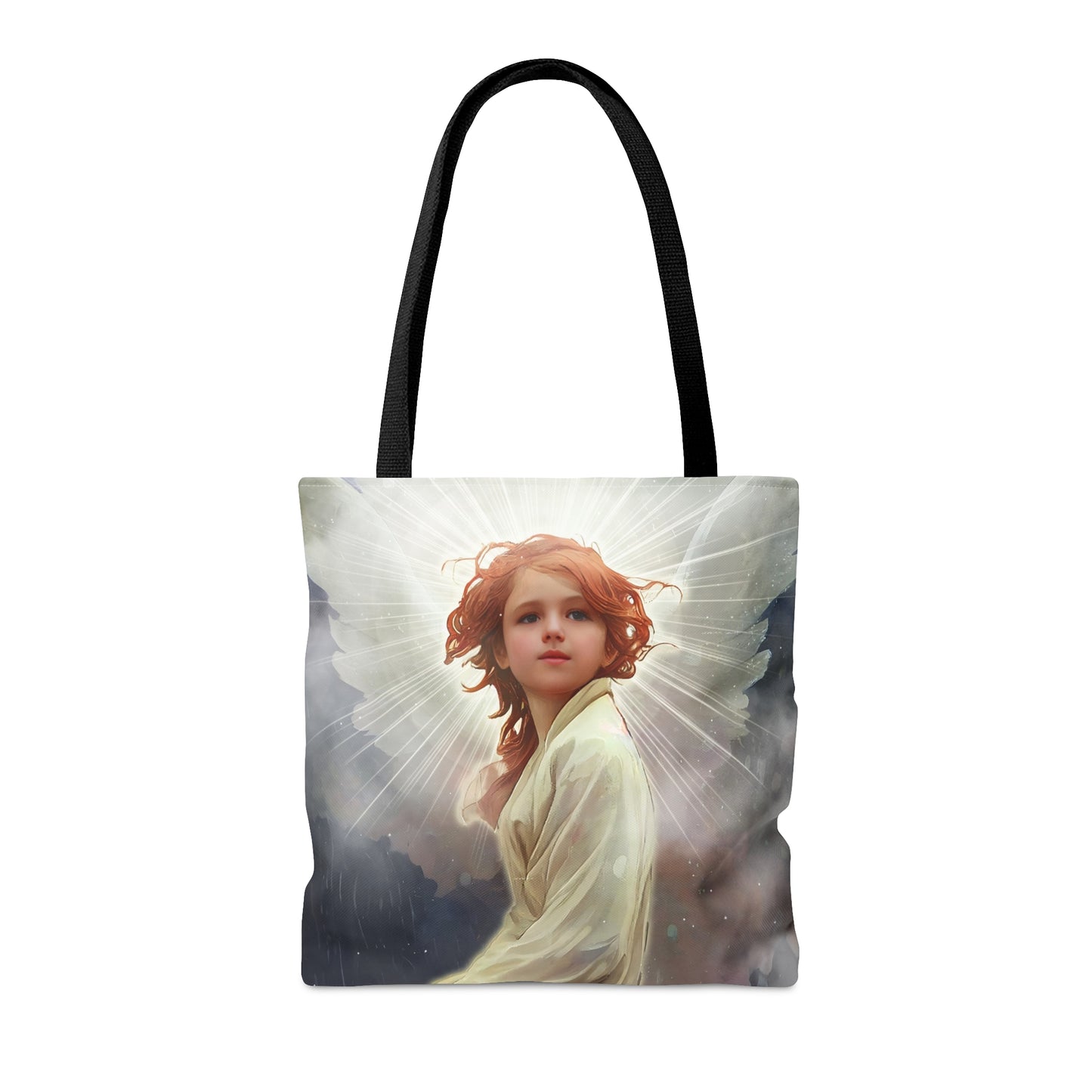 The Archangel Daniel Tote Bag - Large Medium Small - Art Bag -  Guardian Angel Double Sided Purse - Carry All Bag - Spiritual Gift - Divine