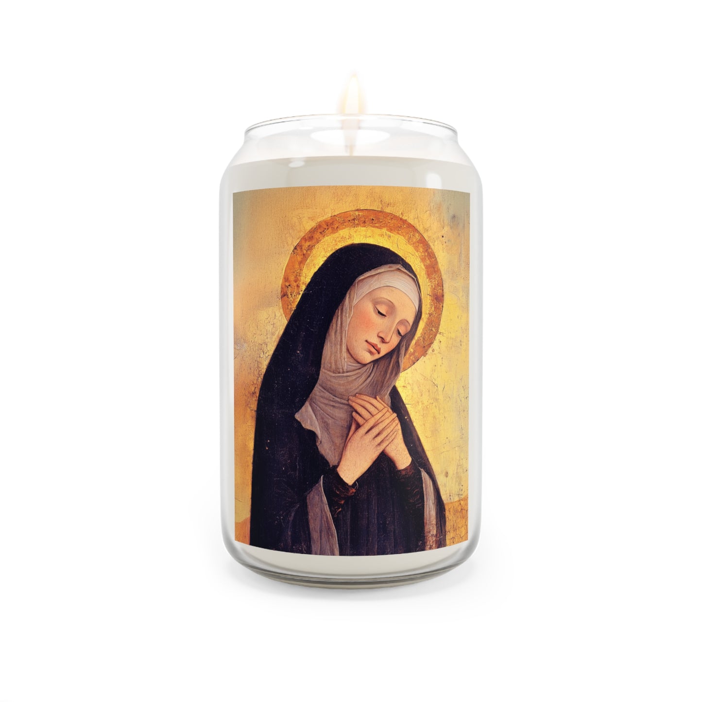 Saint Syncletica of Alexandria - Desert Mother - Scented Prayer Candle, 13.75oz - Tall Size - Religious Prayer Candle