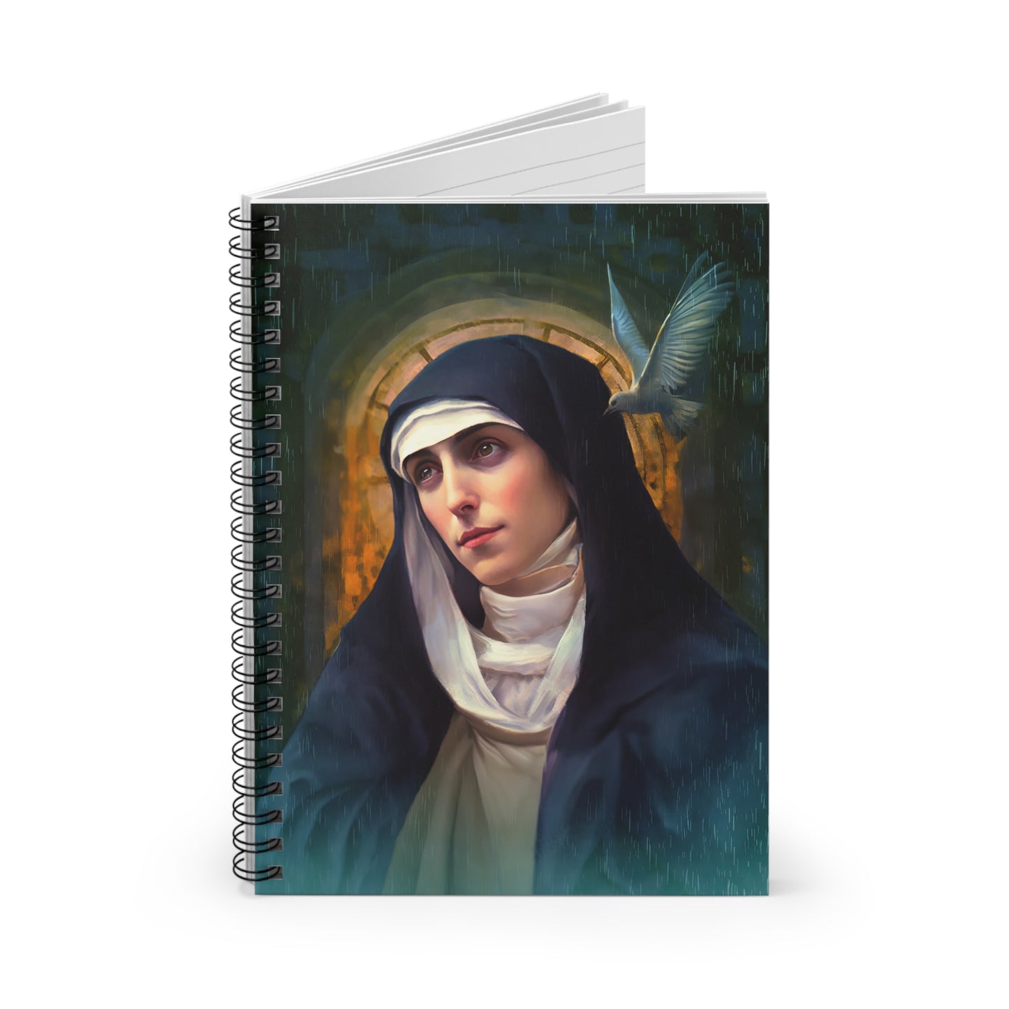 Saint Teresa of Avila Journal - Sanctified Souls Art - Religious Based Notebook - Spiral Notebook - Ruled Line