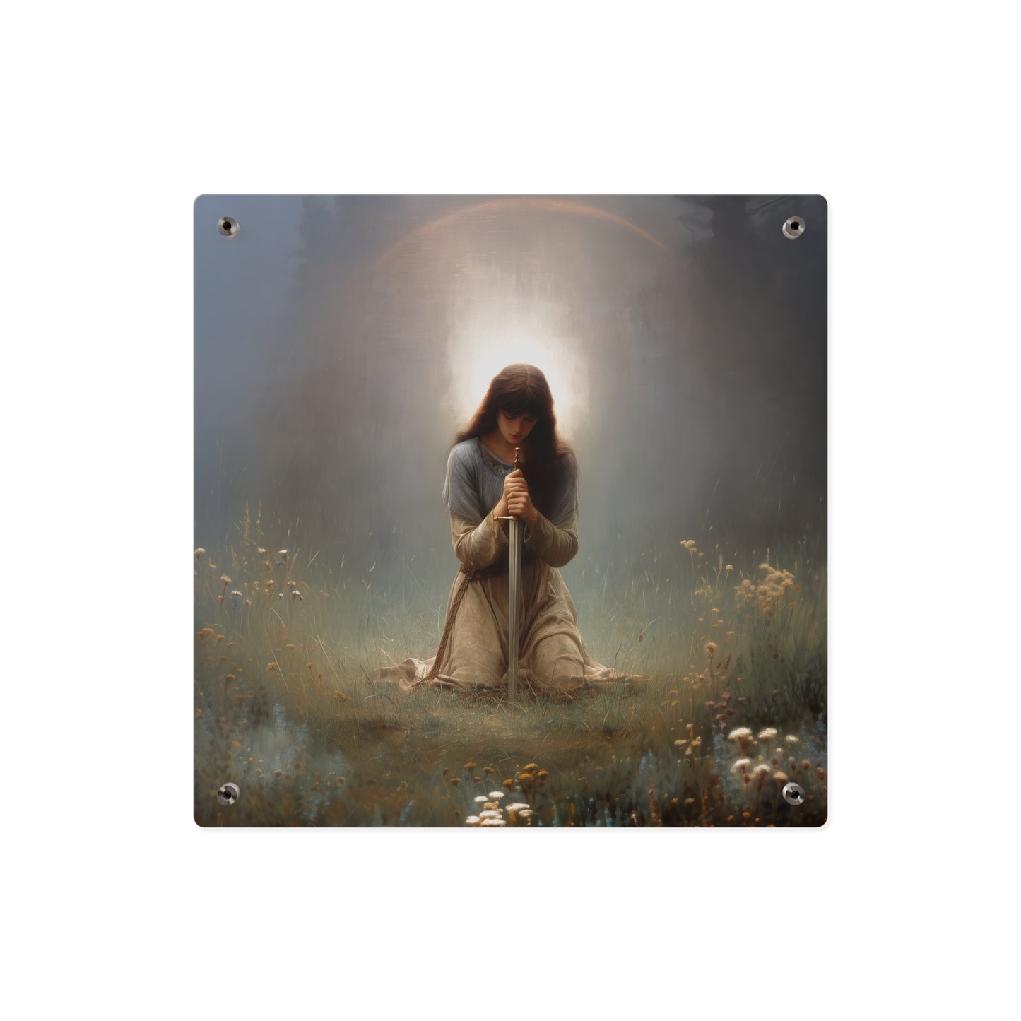 Saint Joan of Arc Wall Art Panel - Ready to Hang Acrylic Print - Catholic Saint Art - Patron Saint Print - No Frame needed