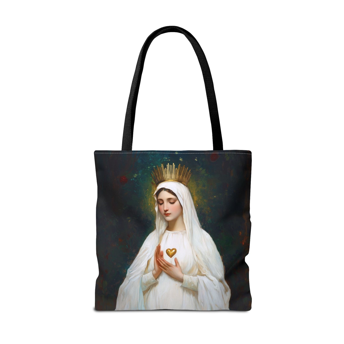 Our Lady of Beauraing - Our Lady of the Golden Heart - Marian Art - Tote Bag - Large Medium Small Faith Art Bag - Tote Purse