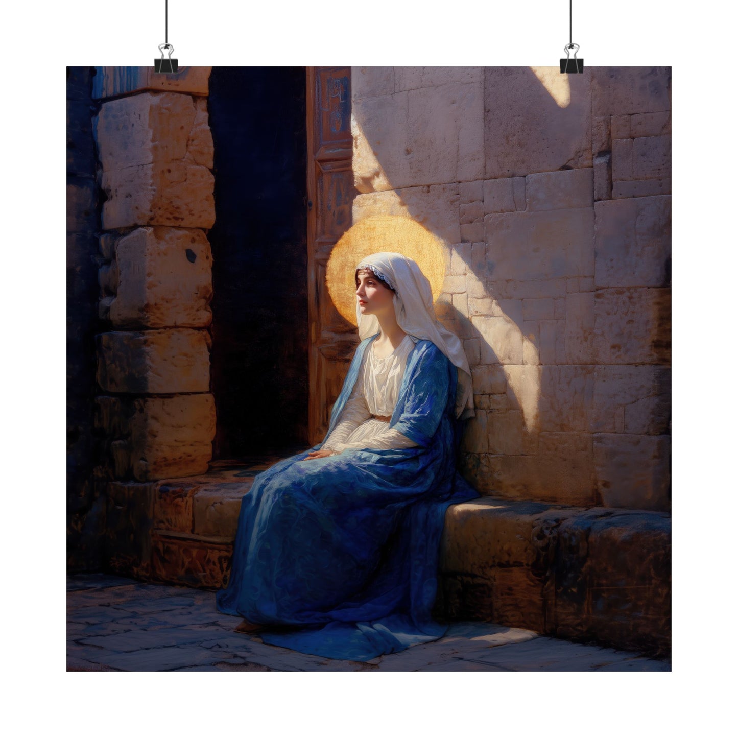The Quiet Fiat That Split the Darkness, Mary's Yes - Sanctified Souls Print - Multiple Sizes - Premium Matte Vertical Posters