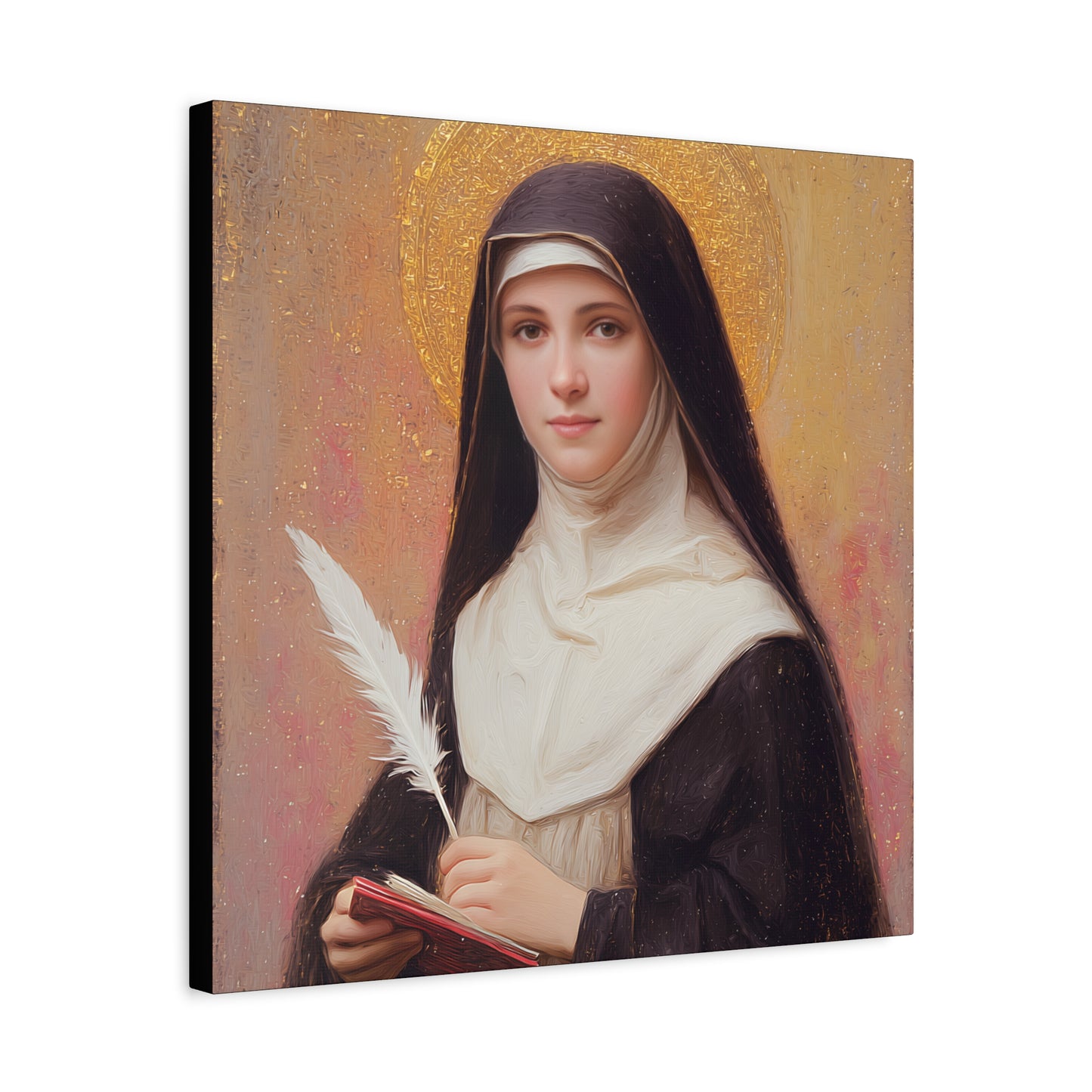 Saint Mechtildis / Mechtide of Hefta / Mechthild of Hackeborn - Gallery Wrapped Canvas - Print - Religious Art for your Home - Catholic Art