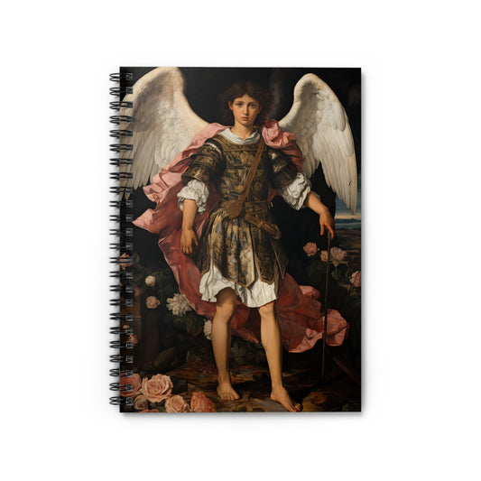 Saint Raphael the Archangel Journal - Sanctified Souls Art - Religious Based Notebook - Spiral Notebook - Ruled Line