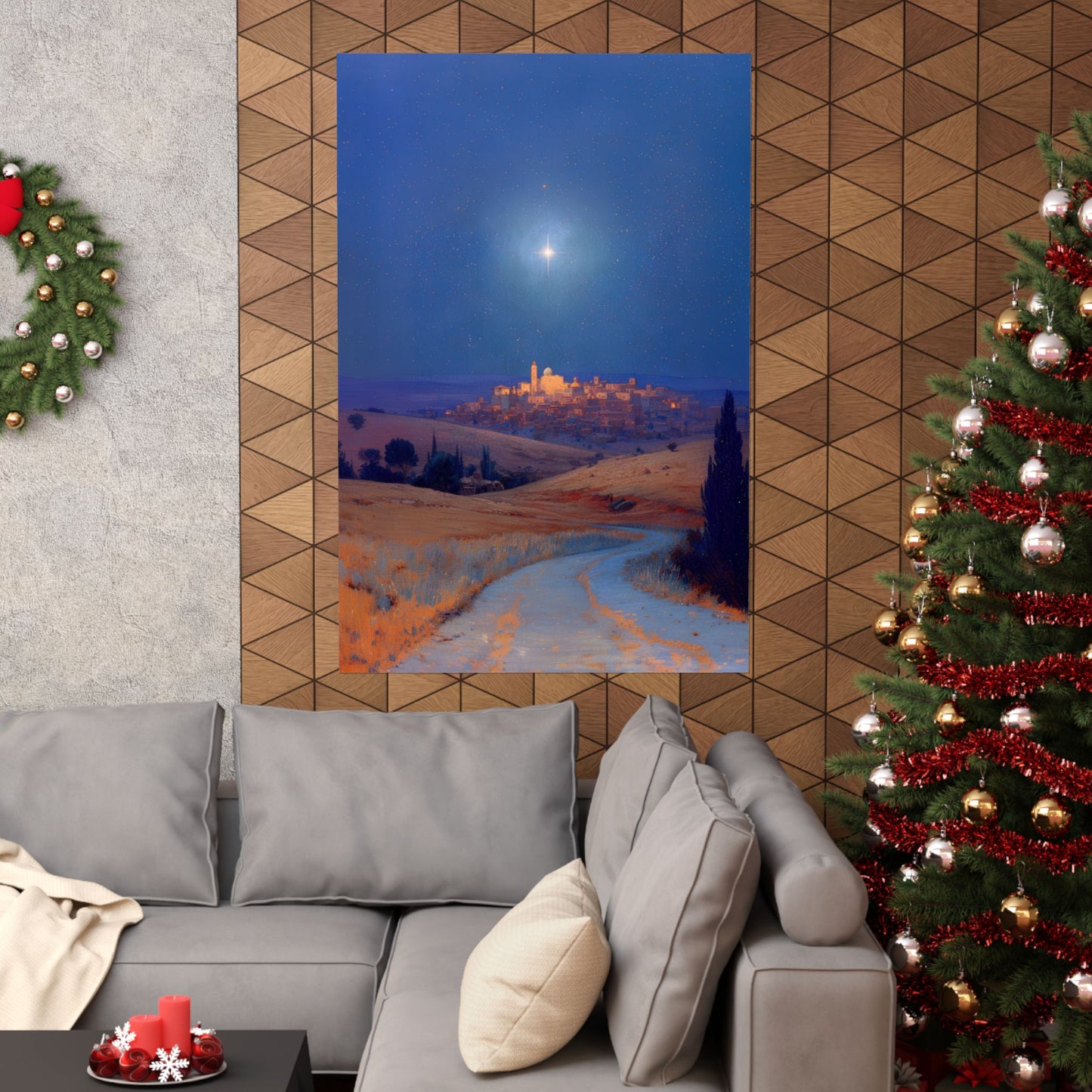 Bethlehem Wrapped in the Light of His Coming - Sanctified Souls Print - Multiple Sizes - Premium Matte Vertical Posters