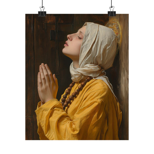 Blessed Yvette of Huy - Sanctified Souls Print - Multiple Sizes - Premium Matte Vertical Posters - Catholic Poster Art for your home