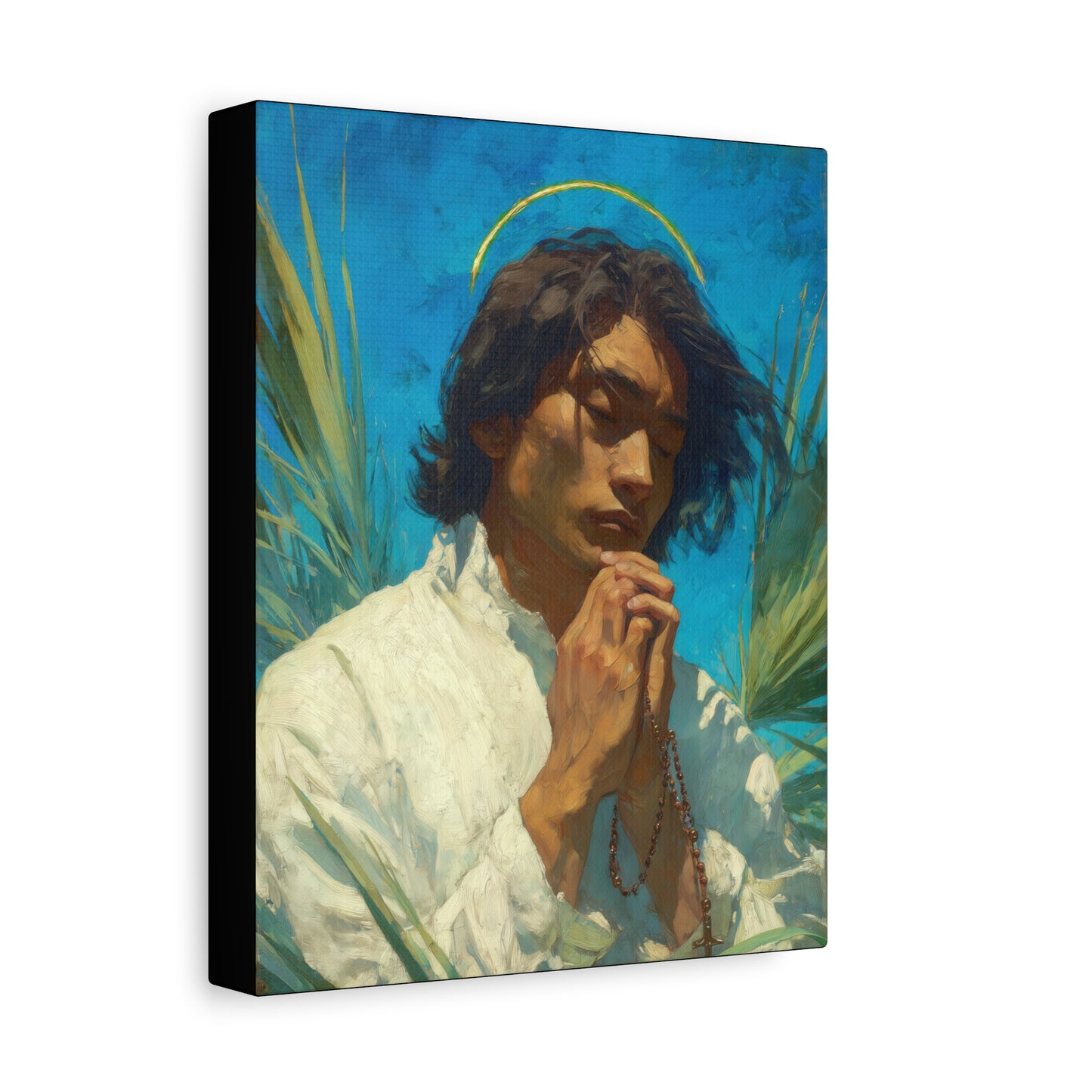 Saint Lorenzo Ruiz - Multiple Sizes - Catholic Home art - Museum Wrapped Canvas - Sanctified Souls Print - Catholic Martyr Art