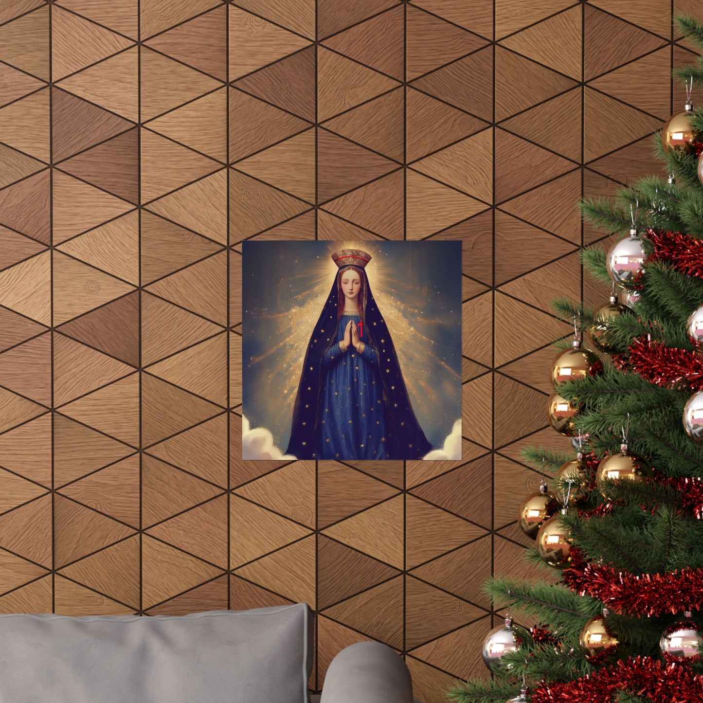 Our Lady of Pontmain -  Sanctified Souls Print - Multiple Sizes - Premium Posters - Catholic Art - Christian Home - Mother Mary Art