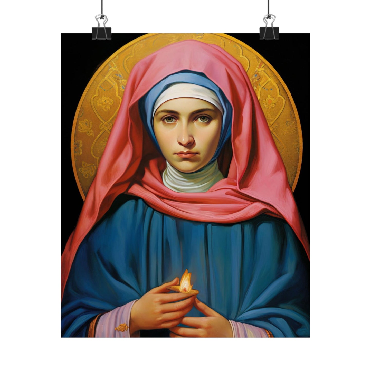 Saint Bernadette Print - Sanctified Souls Print - Multiple Sizes - Premium Matte Vertical Posters